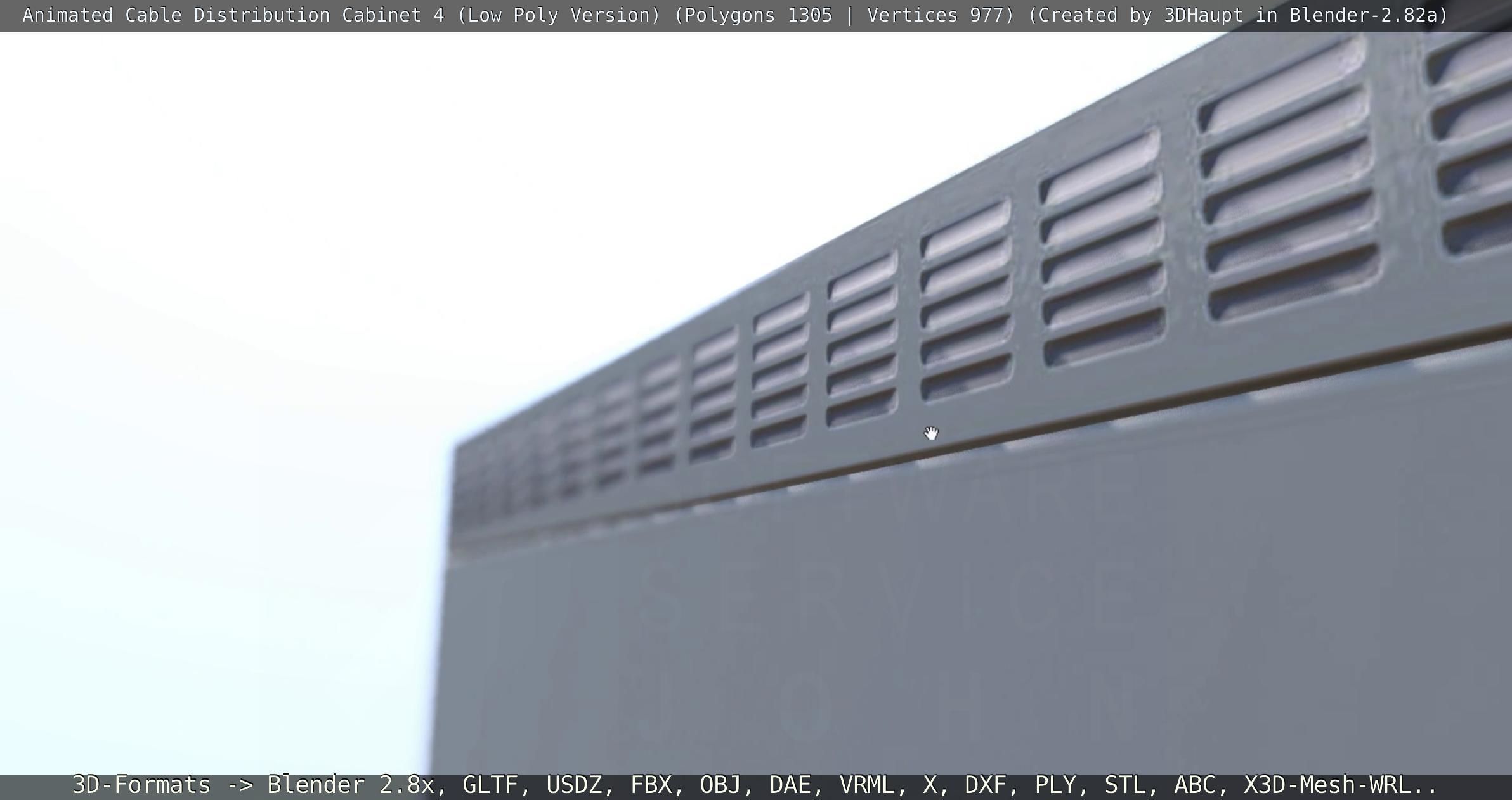 Animated Cable Distribution Cabinet 4 Low-poly 3D model_133