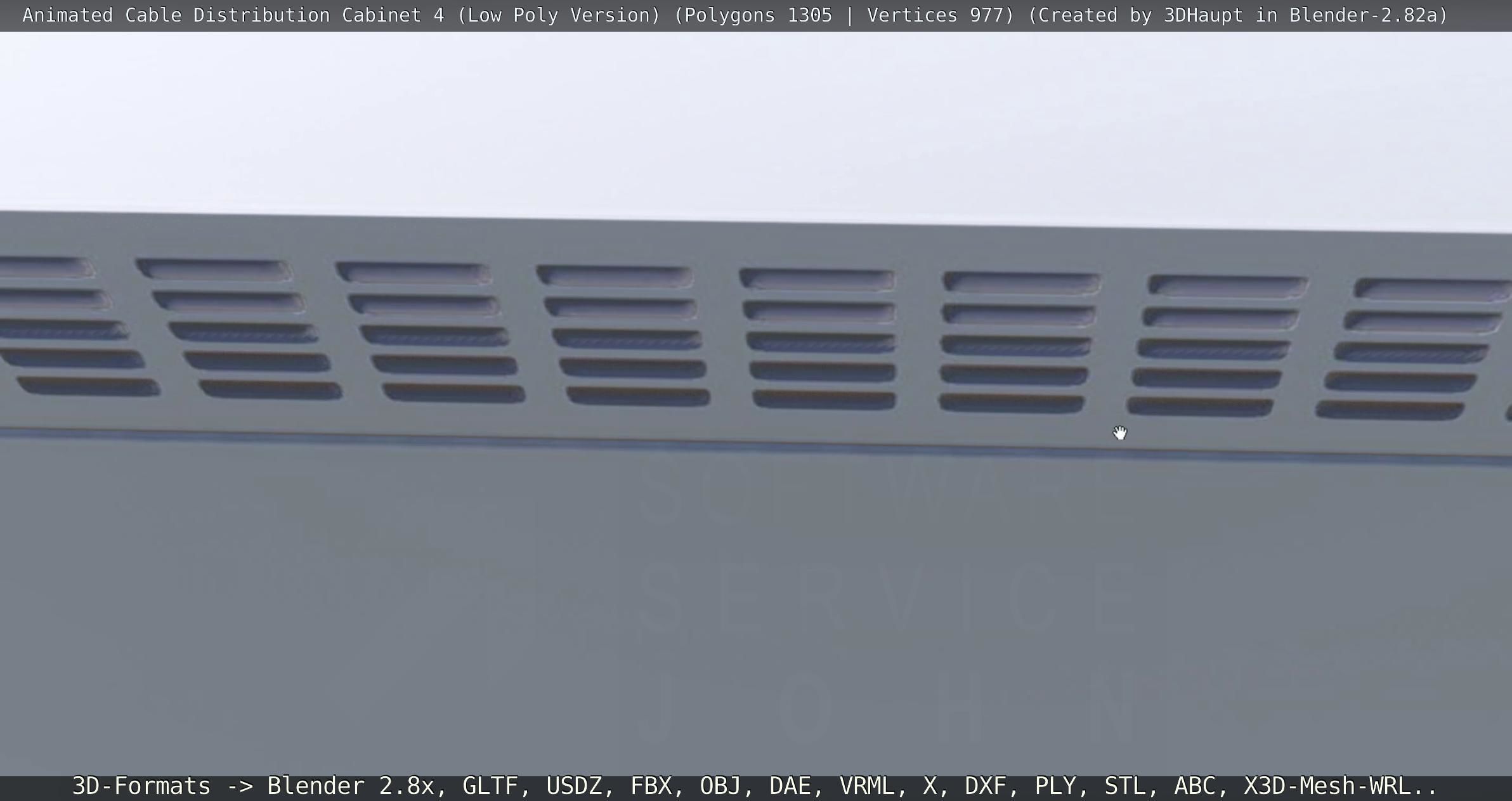 Animated Cable Distribution Cabinet 4 Low-poly 3D model_102