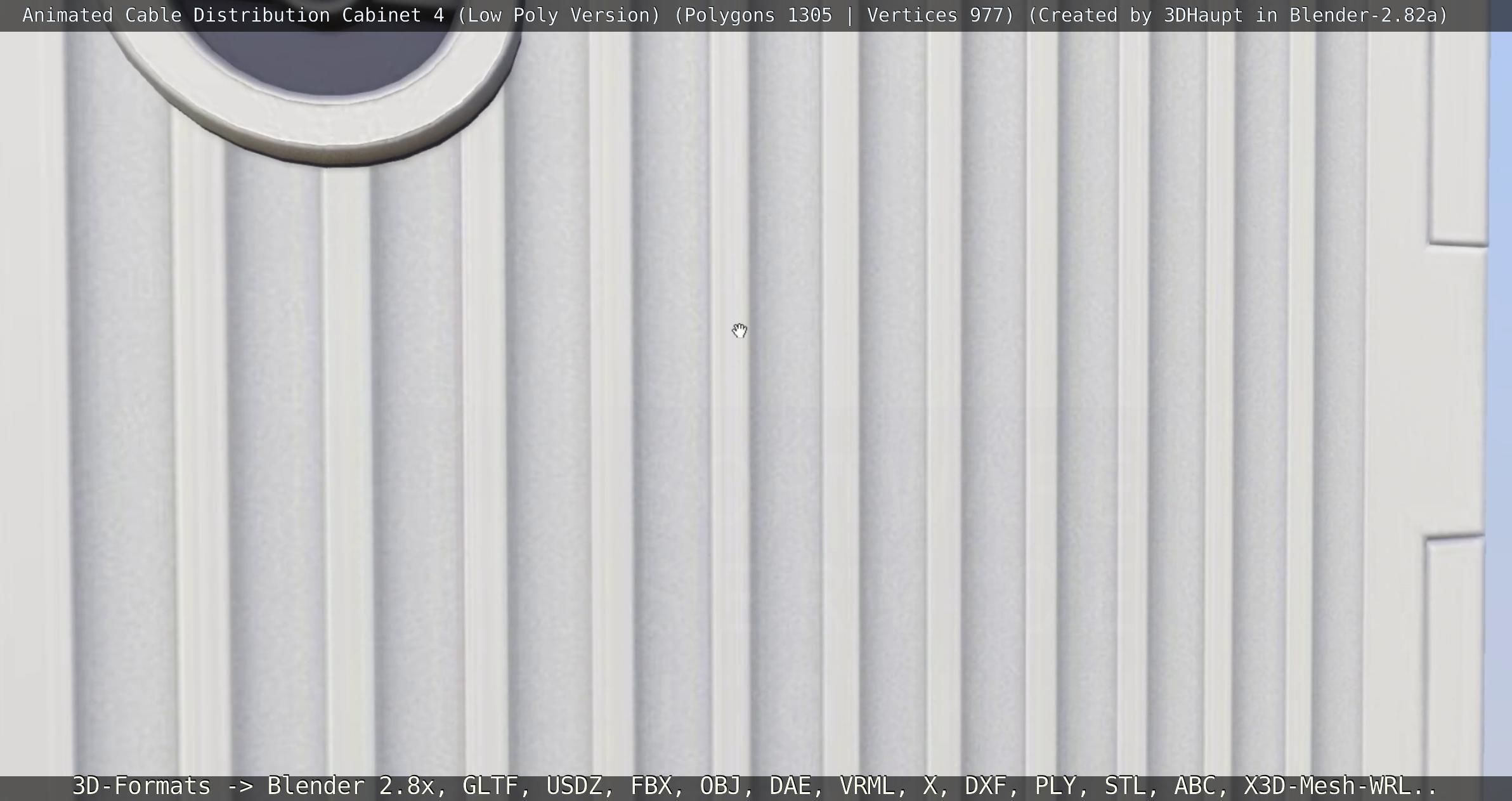 Animated Cable Distribution Cabinet 4 Low-poly 3D model_148