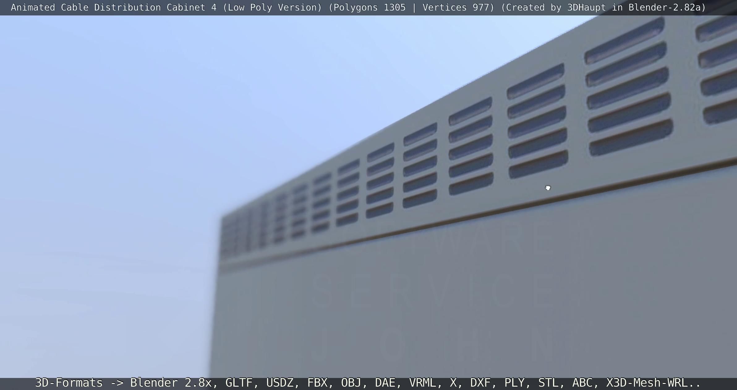 Animated Cable Distribution Cabinet 4 Low-poly 3D model_128