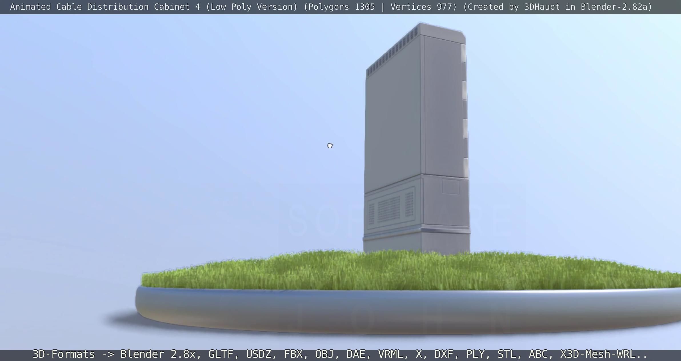 Animated Cable Distribution Cabinet 4 Low-poly 3D model_54