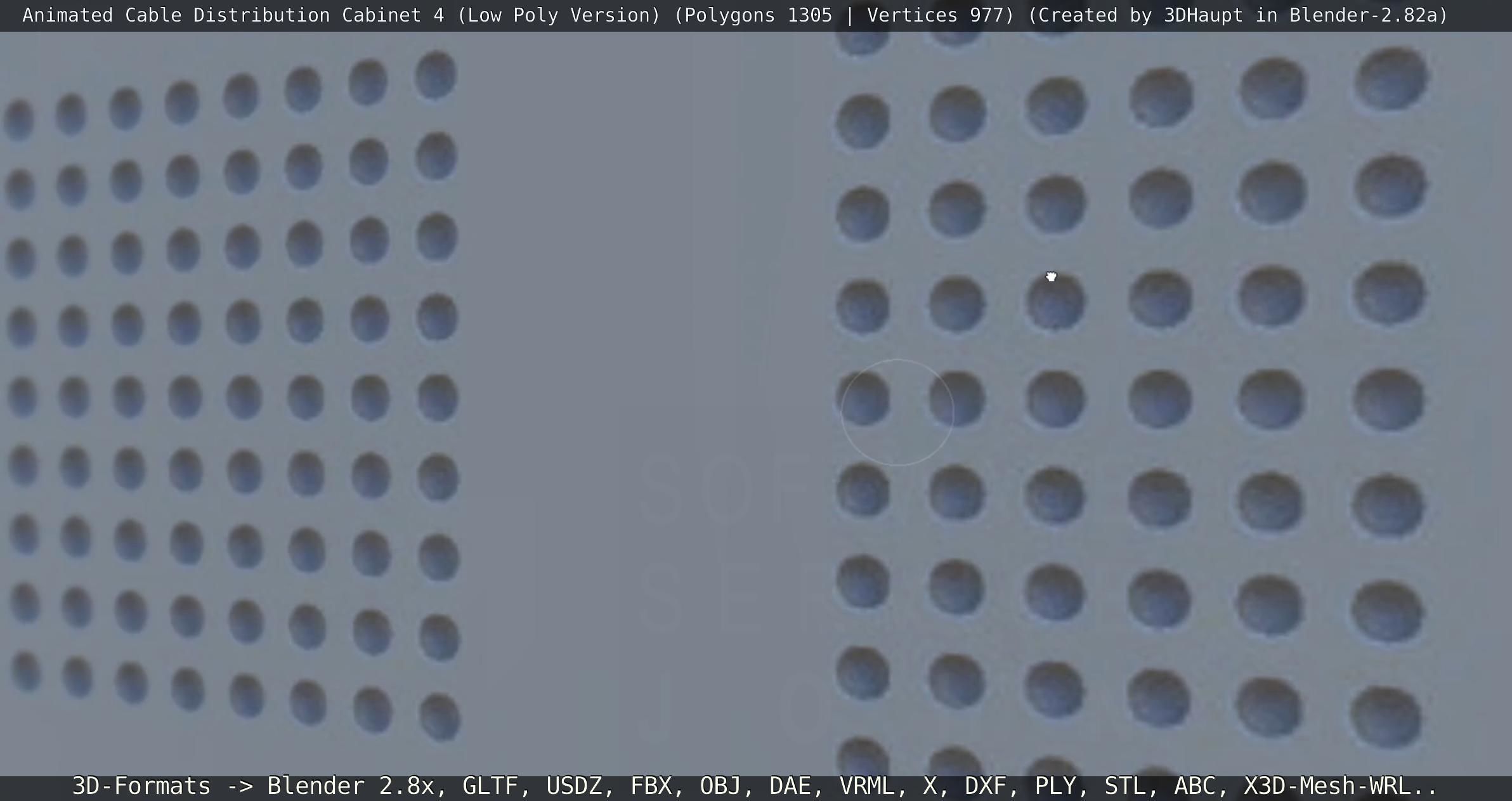 Animated Cable Distribution Cabinet 4 Low-poly 3D model_79