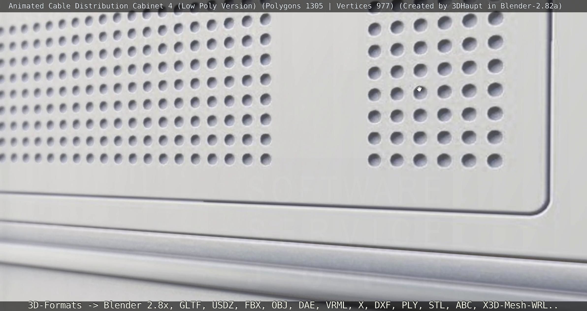 Animated Cable Distribution Cabinet 4 Low-poly 3D model_76