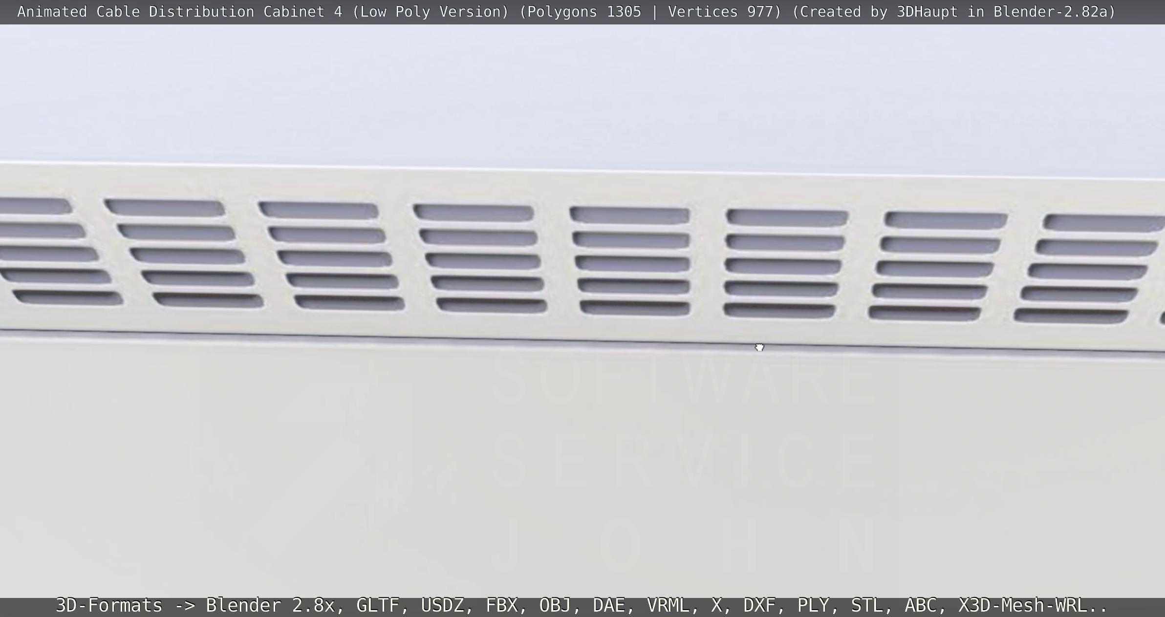 Animated Cable Distribution Cabinet 4 Low-poly 3D model_25