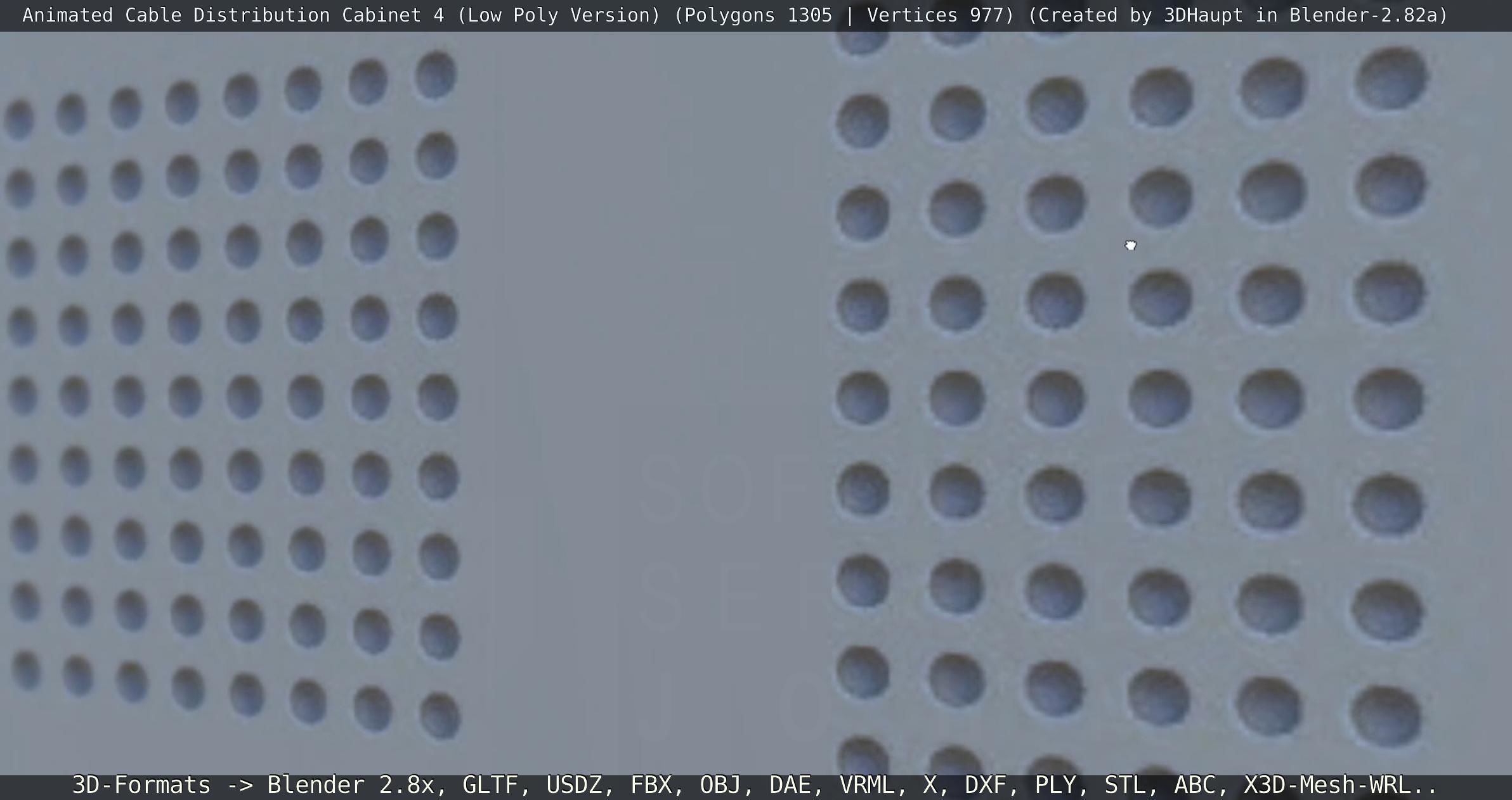 Animated Cable Distribution Cabinet 4 Low-poly 3D model_77