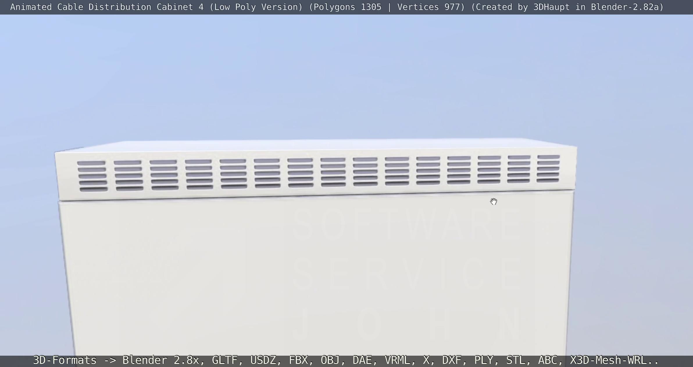 Animated Cable Distribution Cabinet 4 Low-poly 3D model_43