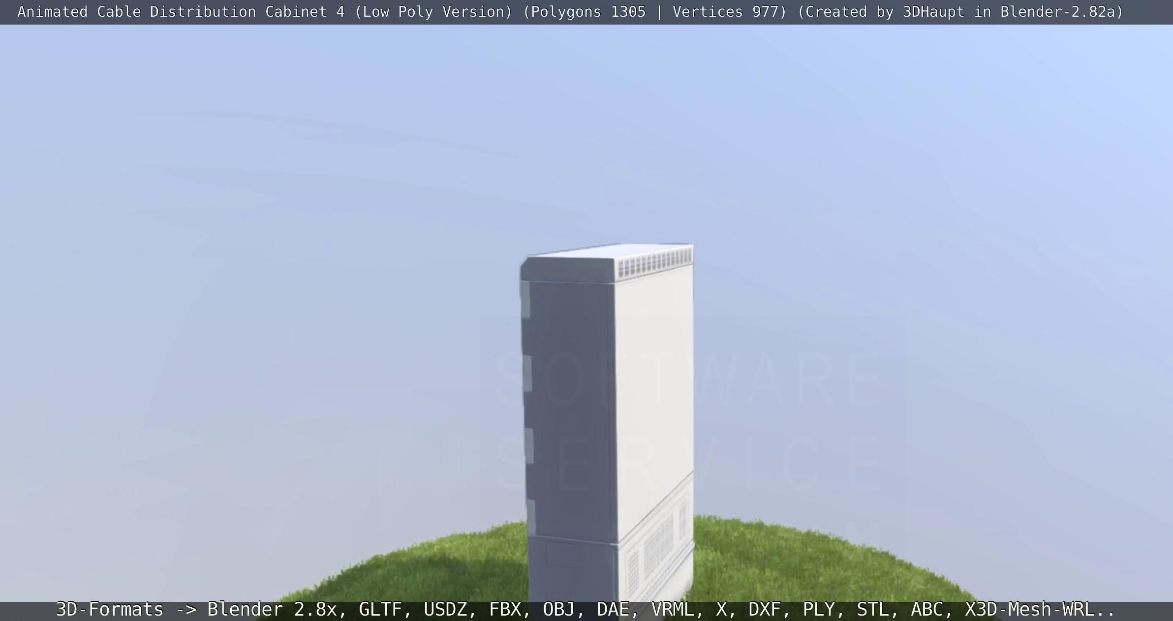 Animated Cable Distribution Cabinet 4 Low-poly 3D model_111