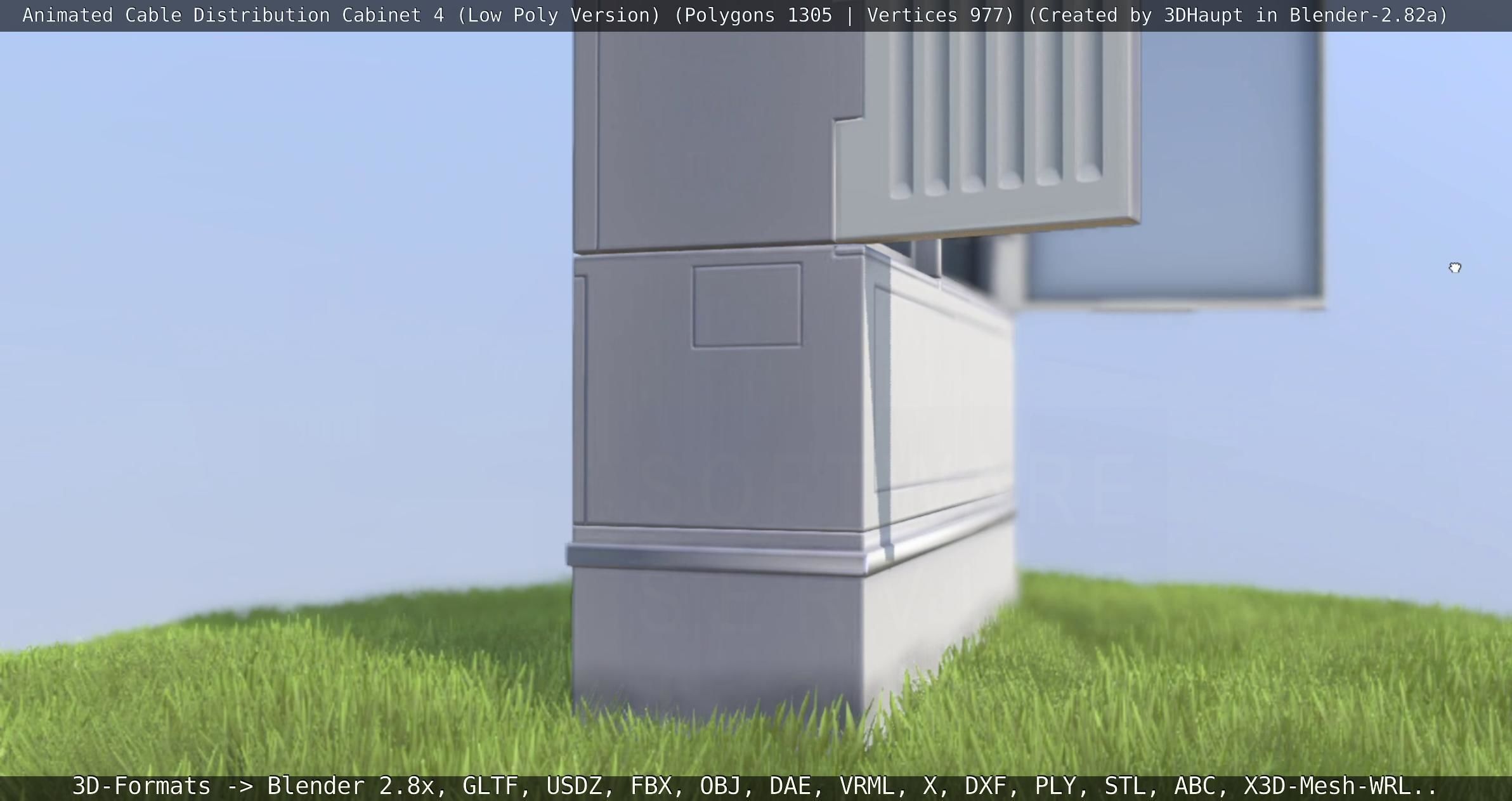 Animated Cable Distribution Cabinet 4 Low-poly 3D model_97