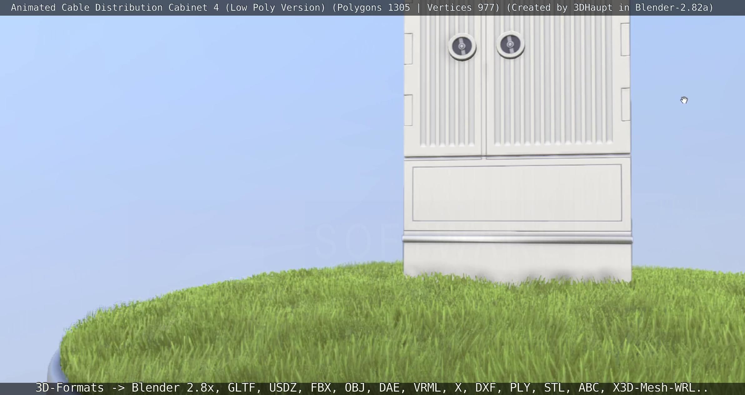 Animated Cable Distribution Cabinet 4 Low-poly 3D model_23