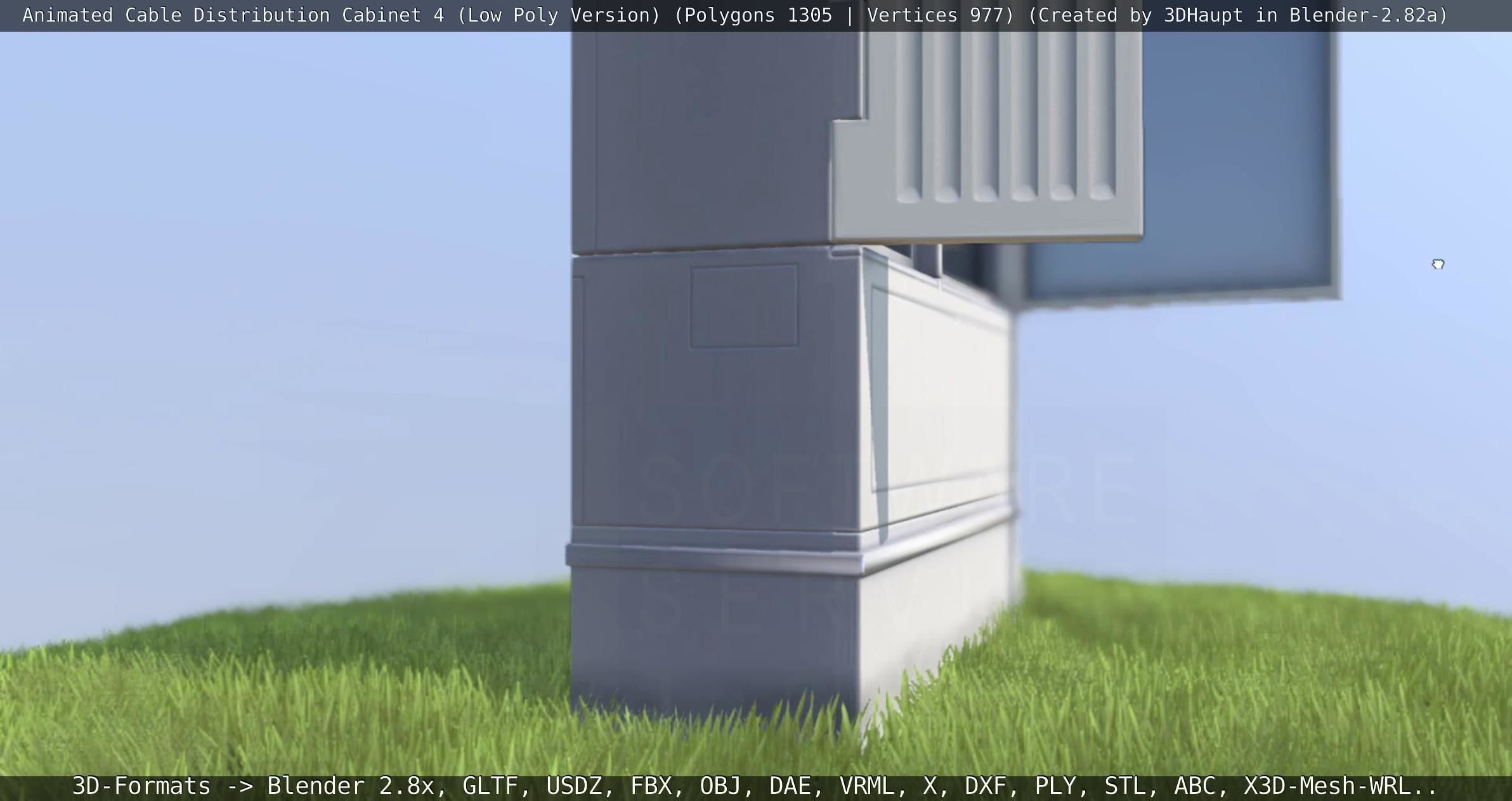 Animated Cable Distribution Cabinet 4 Low-poly 3D model_94