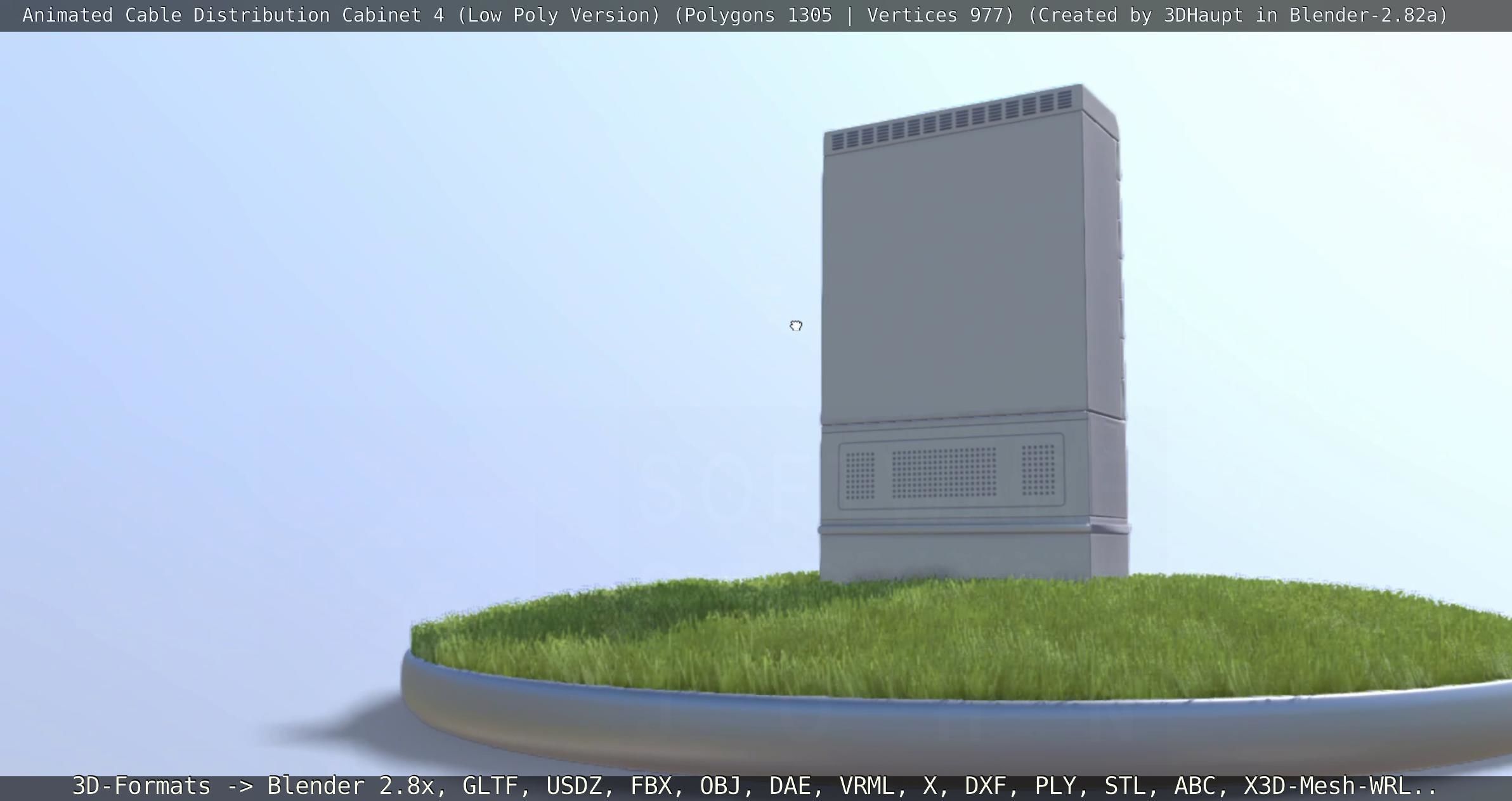 Animated Cable Distribution Cabinet 4 Low-poly 3D model_51