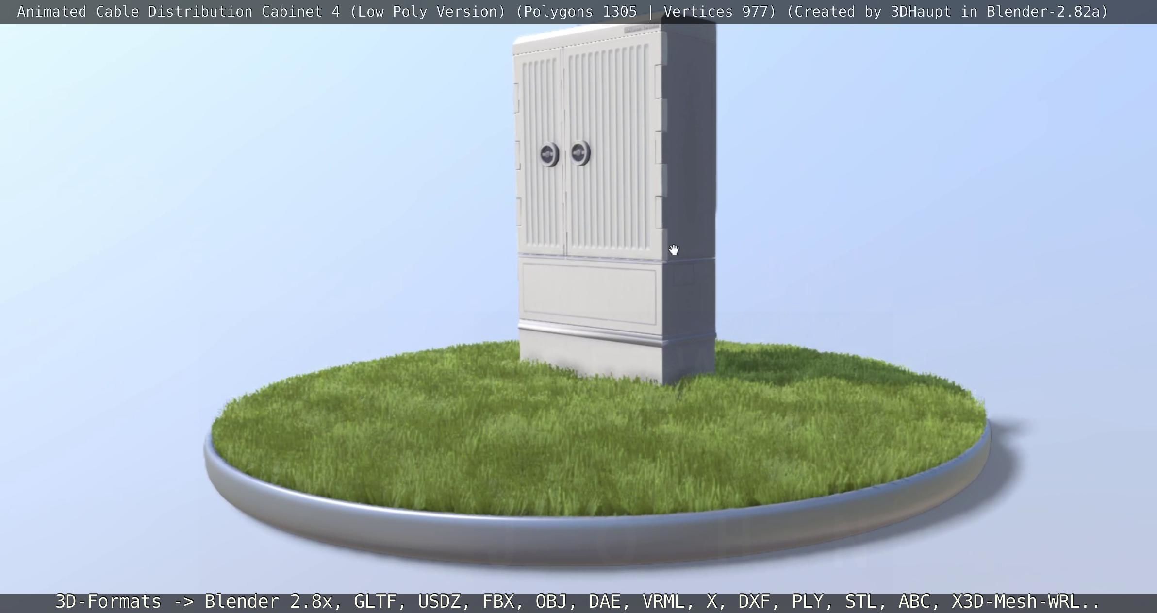 Animated Cable Distribution Cabinet 4 Low-poly 3D model_119