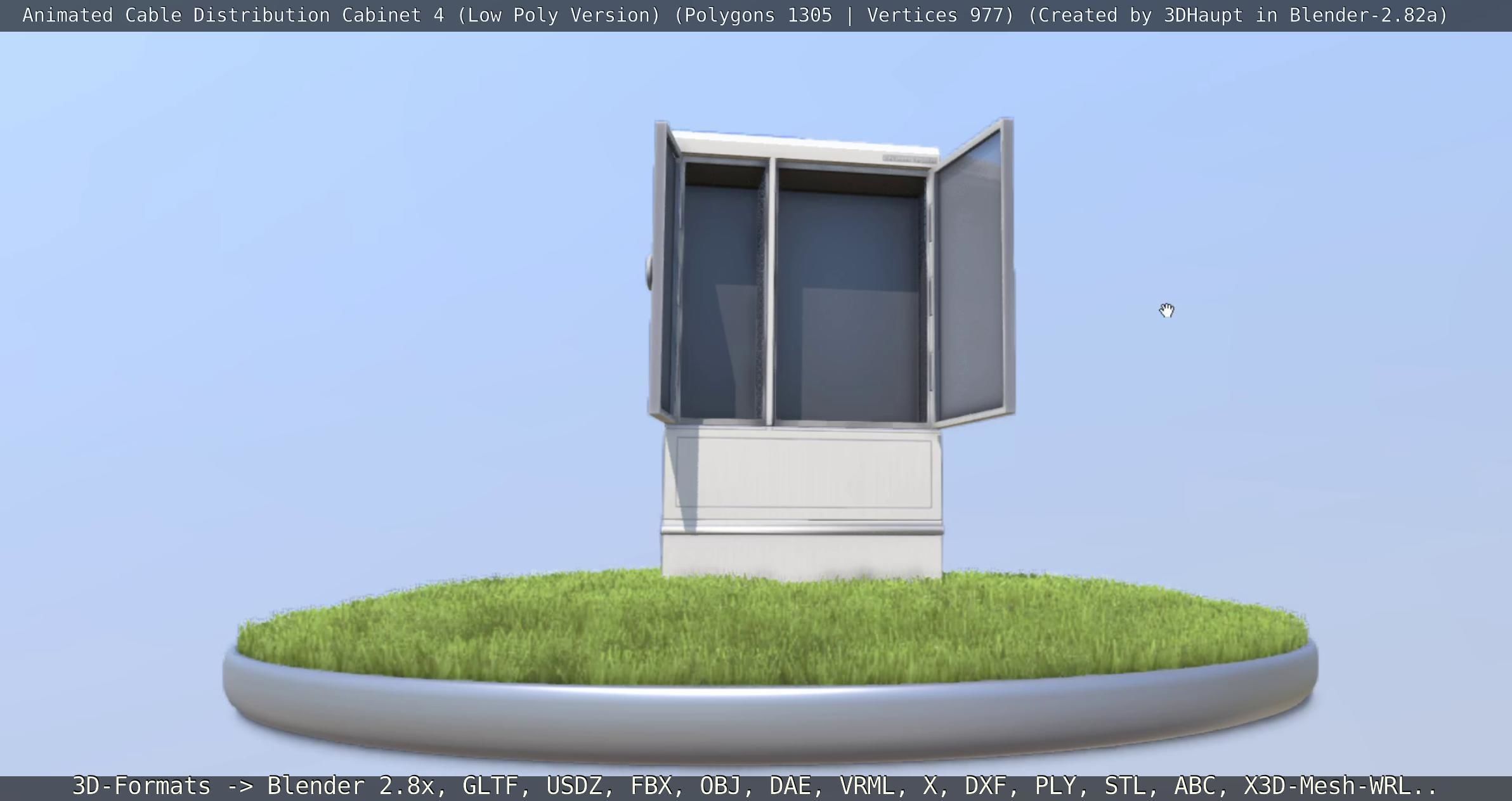 Animated Cable Distribution Cabinet 4 Low-poly 3D model_64