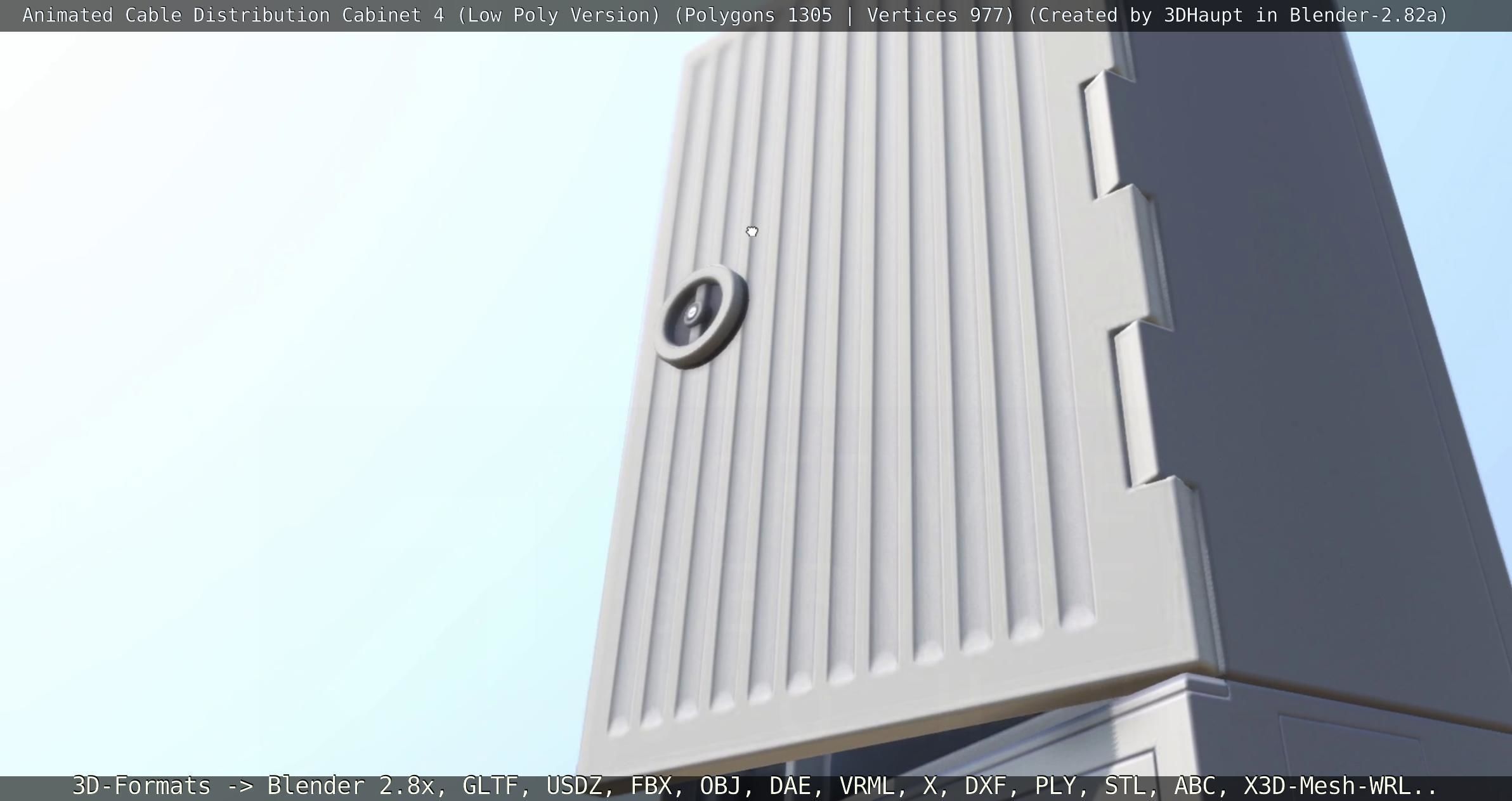 Animated Cable Distribution Cabinet 4 Low-poly 3D model_59