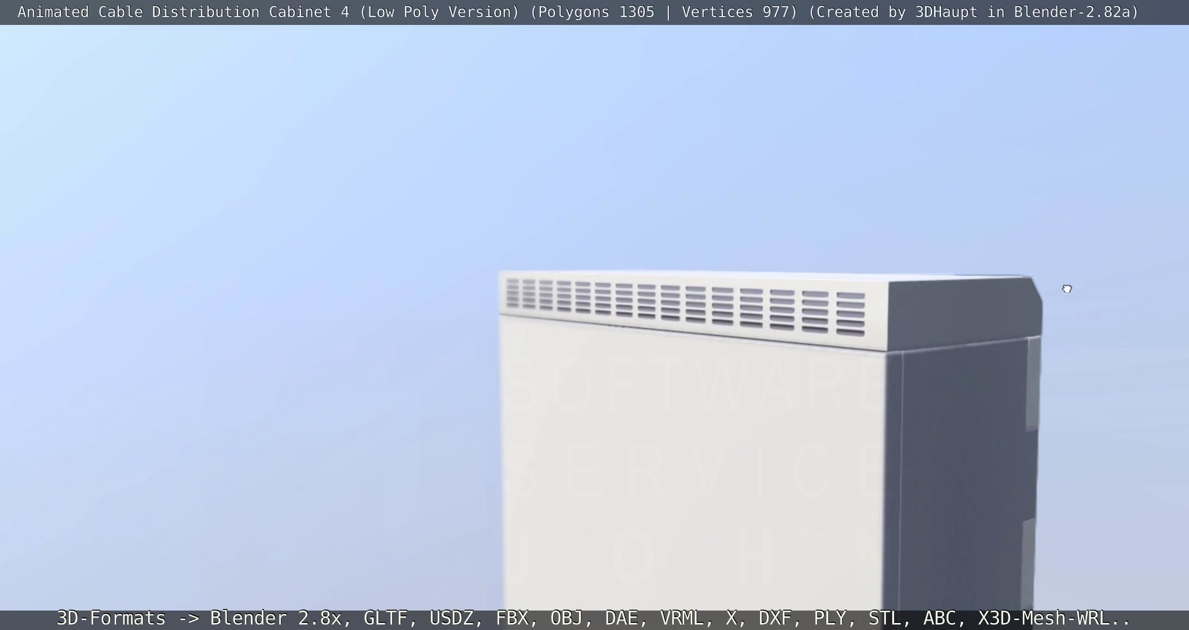 Animated Cable Distribution Cabinet 4 Low-poly 3D model_109