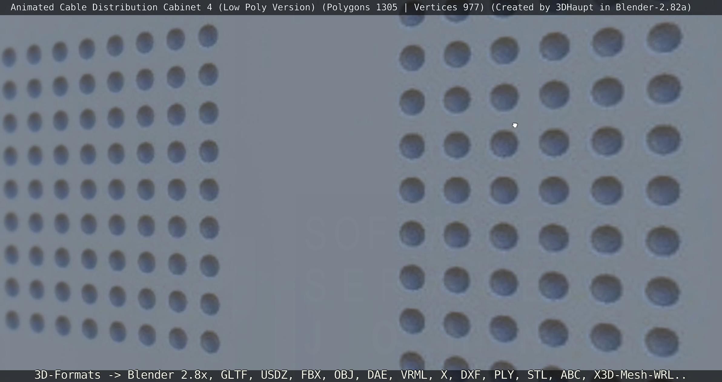 Animated Cable Distribution Cabinet 4 Low-poly 3D model_80