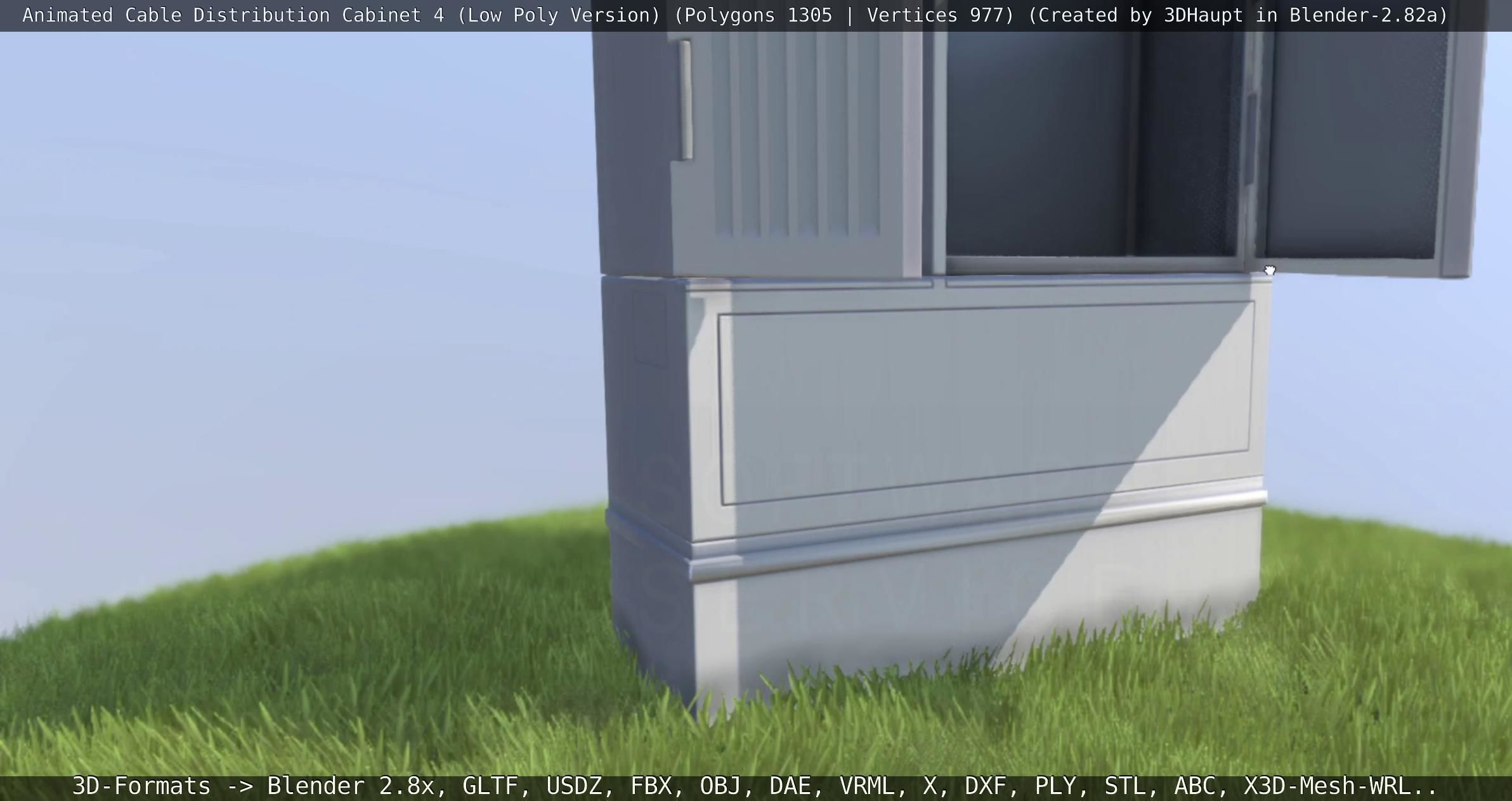 Animated Cable Distribution Cabinet 4 Low-poly 3D model_93