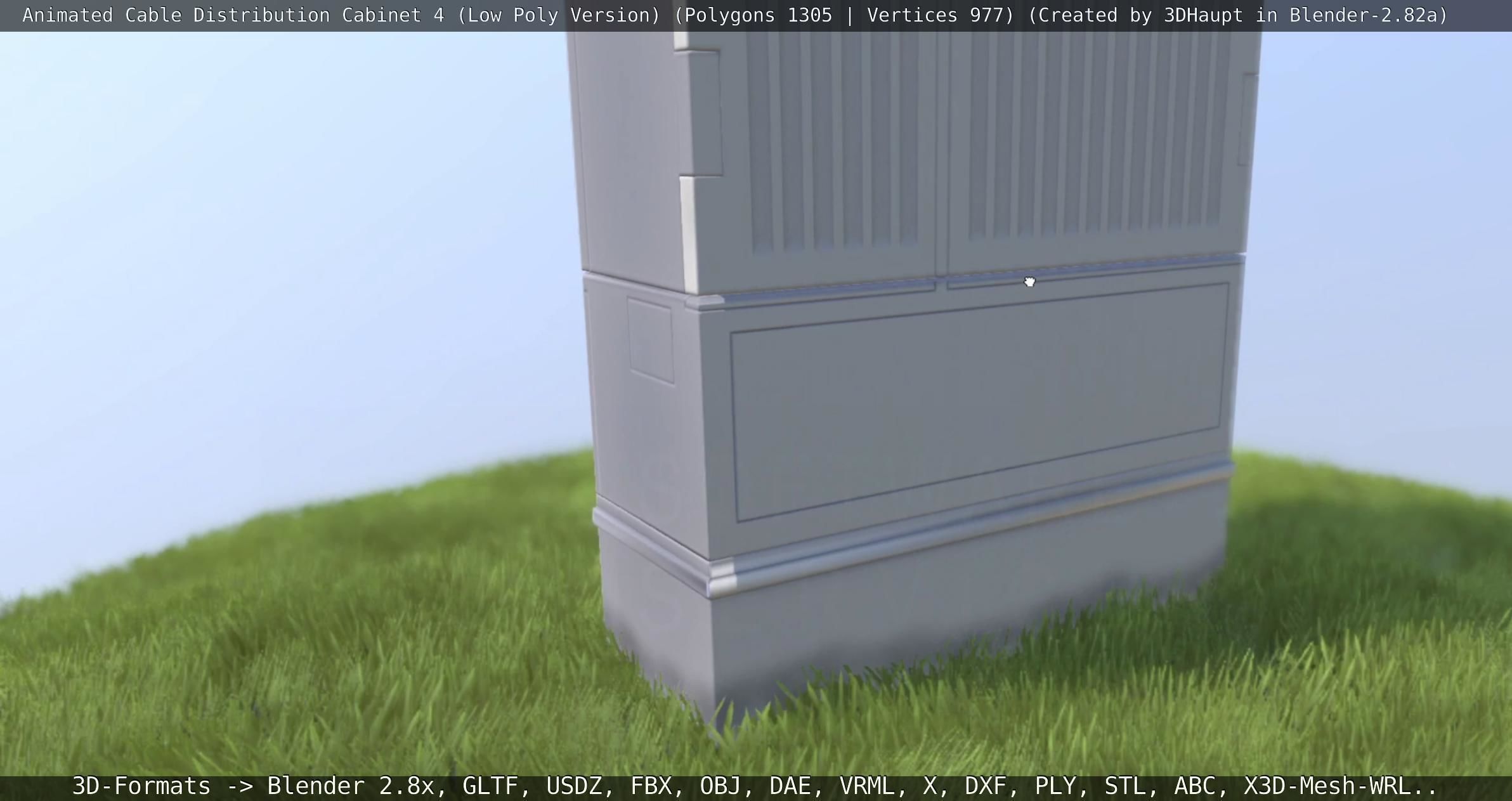 Animated Cable Distribution Cabinet 4 Low-poly 3D model_17