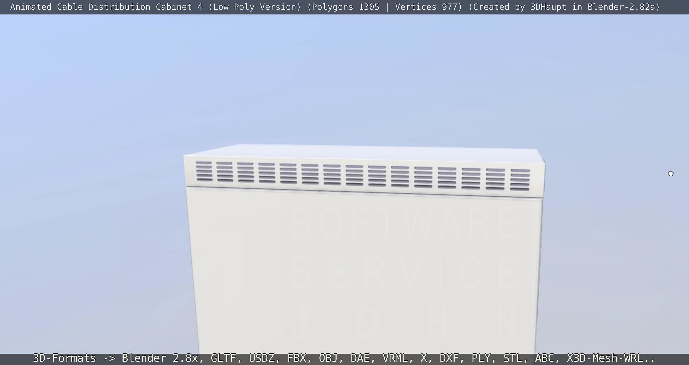 Animated Cable Distribution Cabinet 4 Low-poly 3D model_107