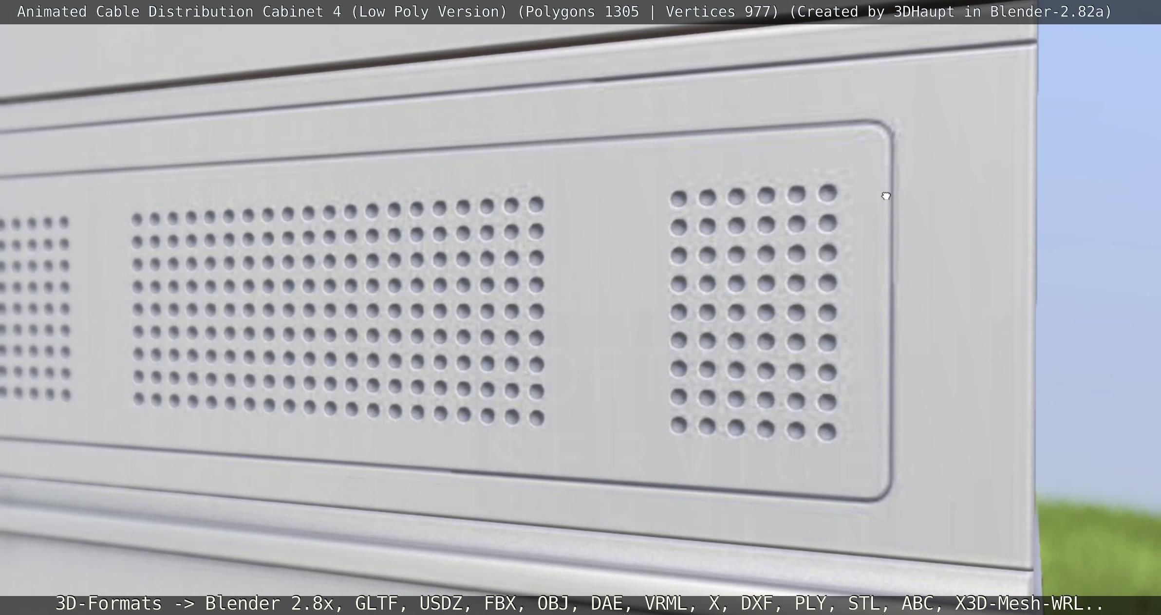 Animated Cable Distribution Cabinet 4 Low-poly 3D model_87