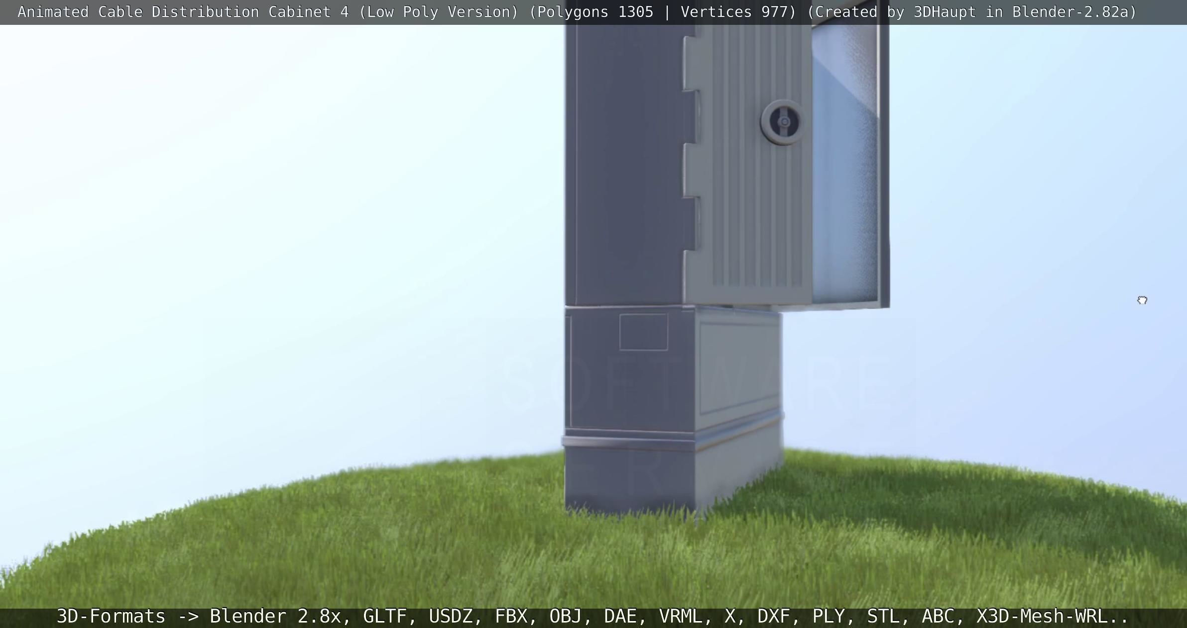 Animated Cable Distribution Cabinet 4 Low-poly 3D model_92