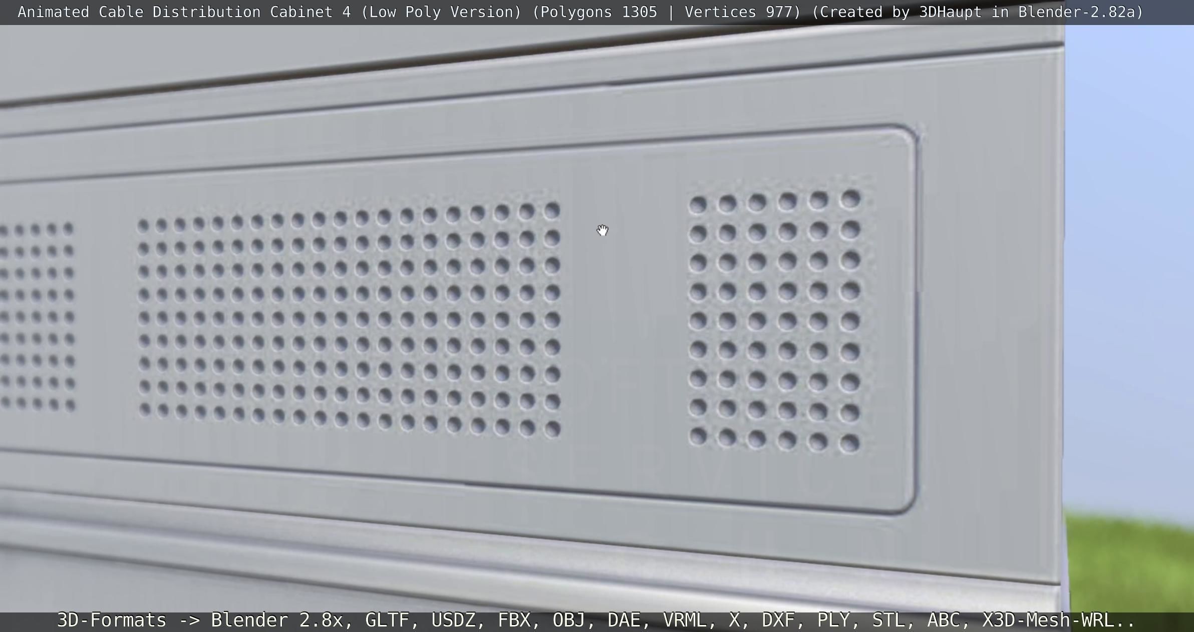 Animated Cable Distribution Cabinet 4 Low-poly 3D model_81