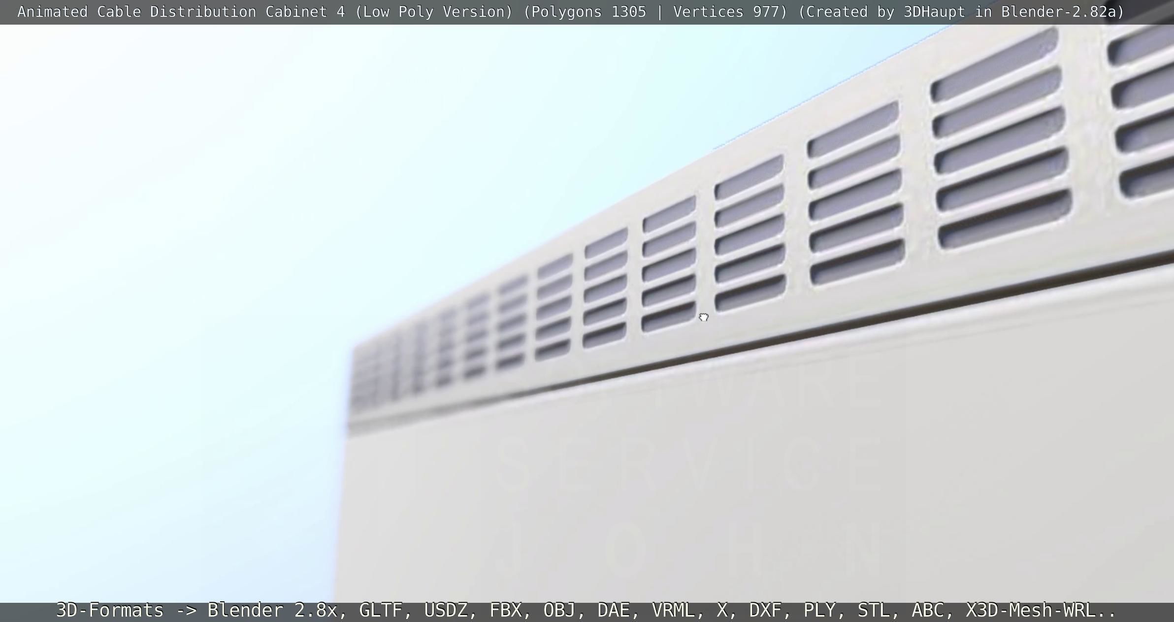 Animated Cable Distribution Cabinet 4 Low-poly 3D model_138