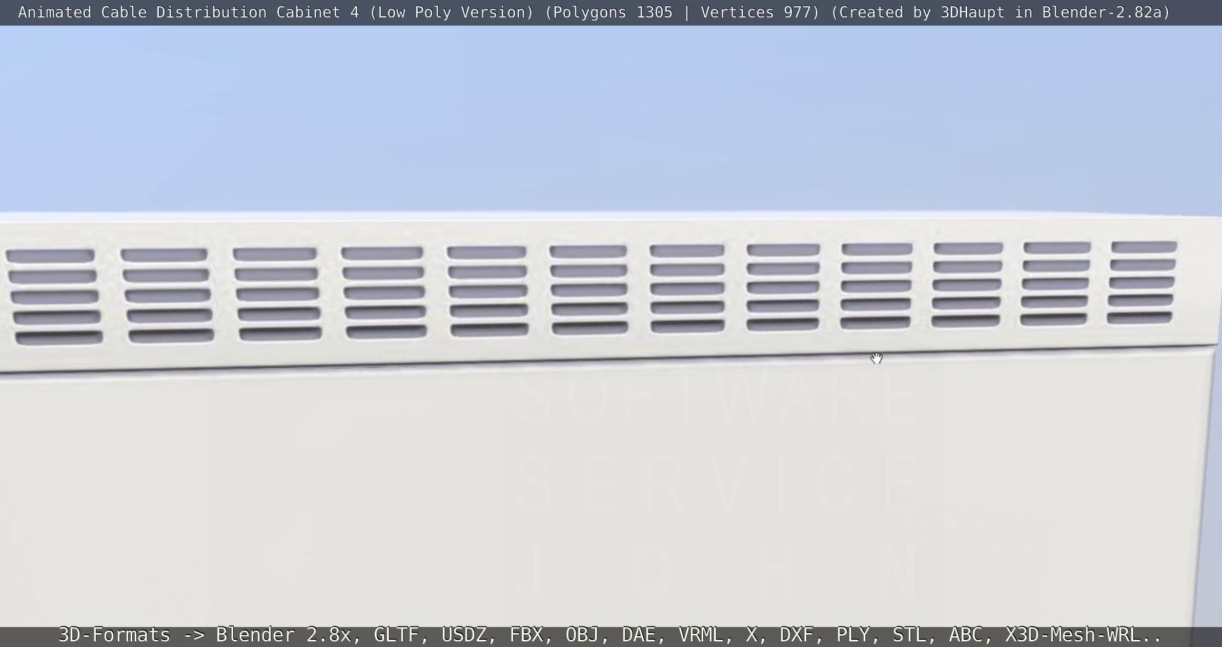 Animated Cable Distribution Cabinet 4 Low-poly 3D model_46