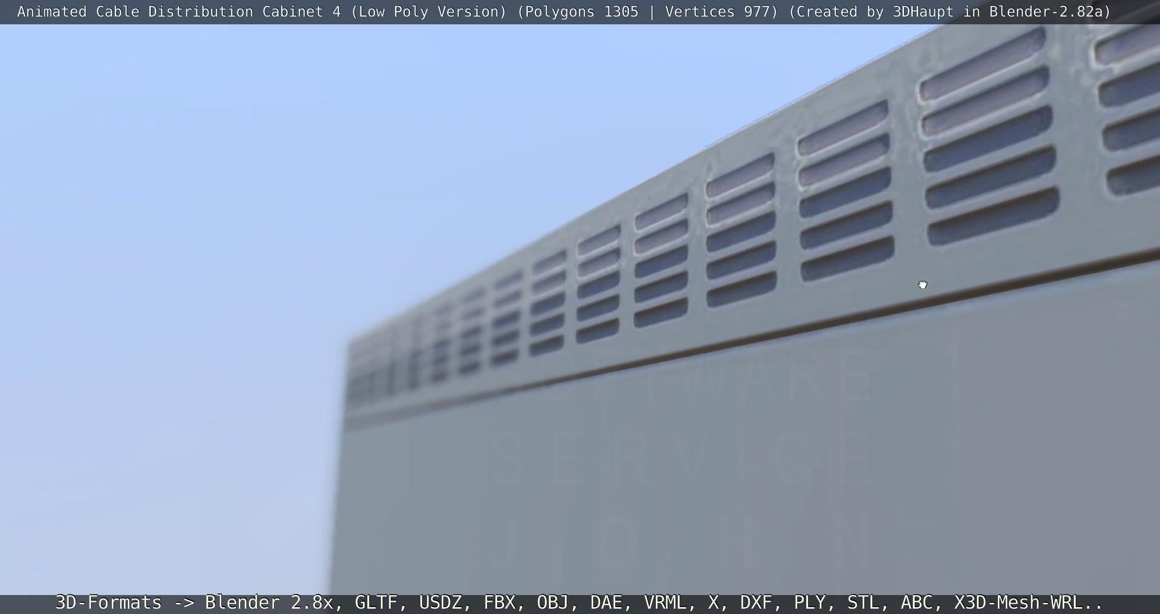 Animated Cable Distribution Cabinet 4 Low-poly 3D model_53