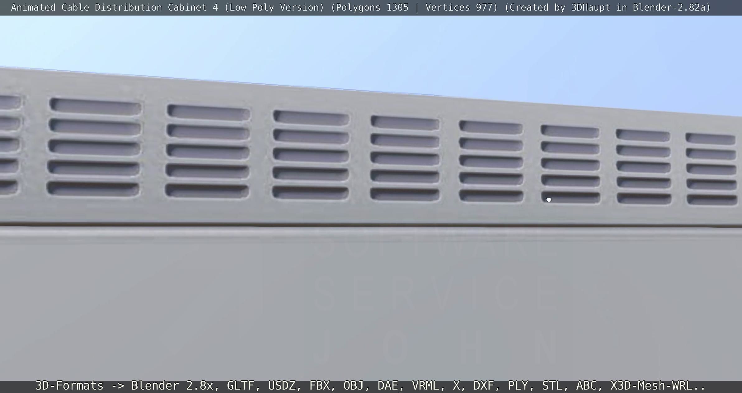 Animated Cable Distribution Cabinet 4 Low-poly 3D model_144