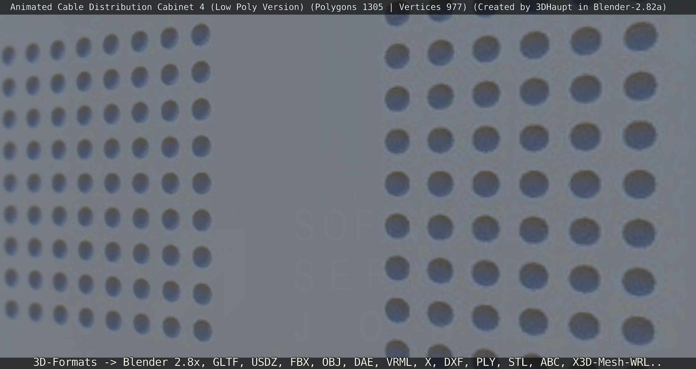 Animated Cable Distribution Cabinet 4 Low-poly 3D model_82