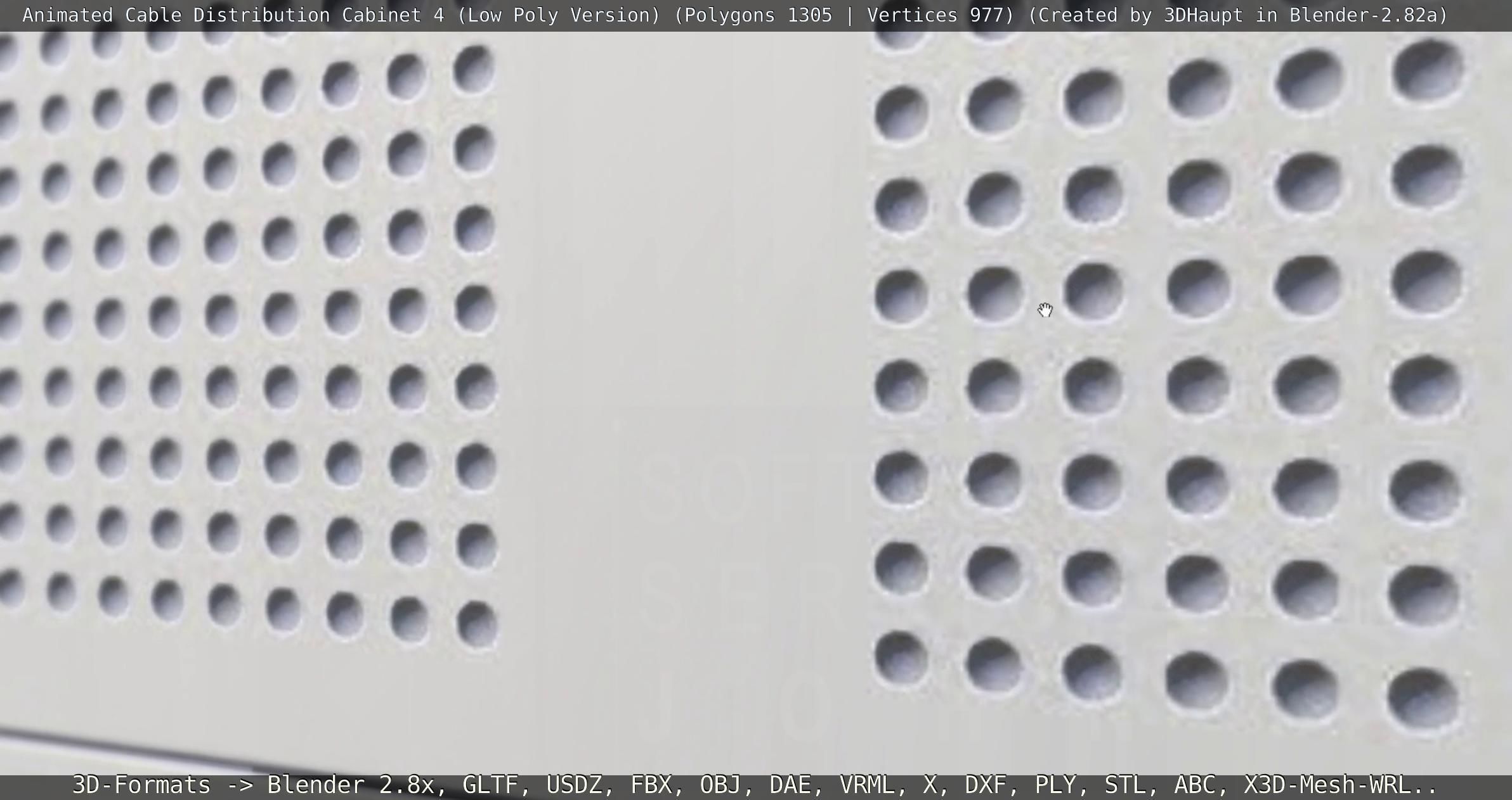 Animated Cable Distribution Cabinet 4 Low-poly 3D model_56