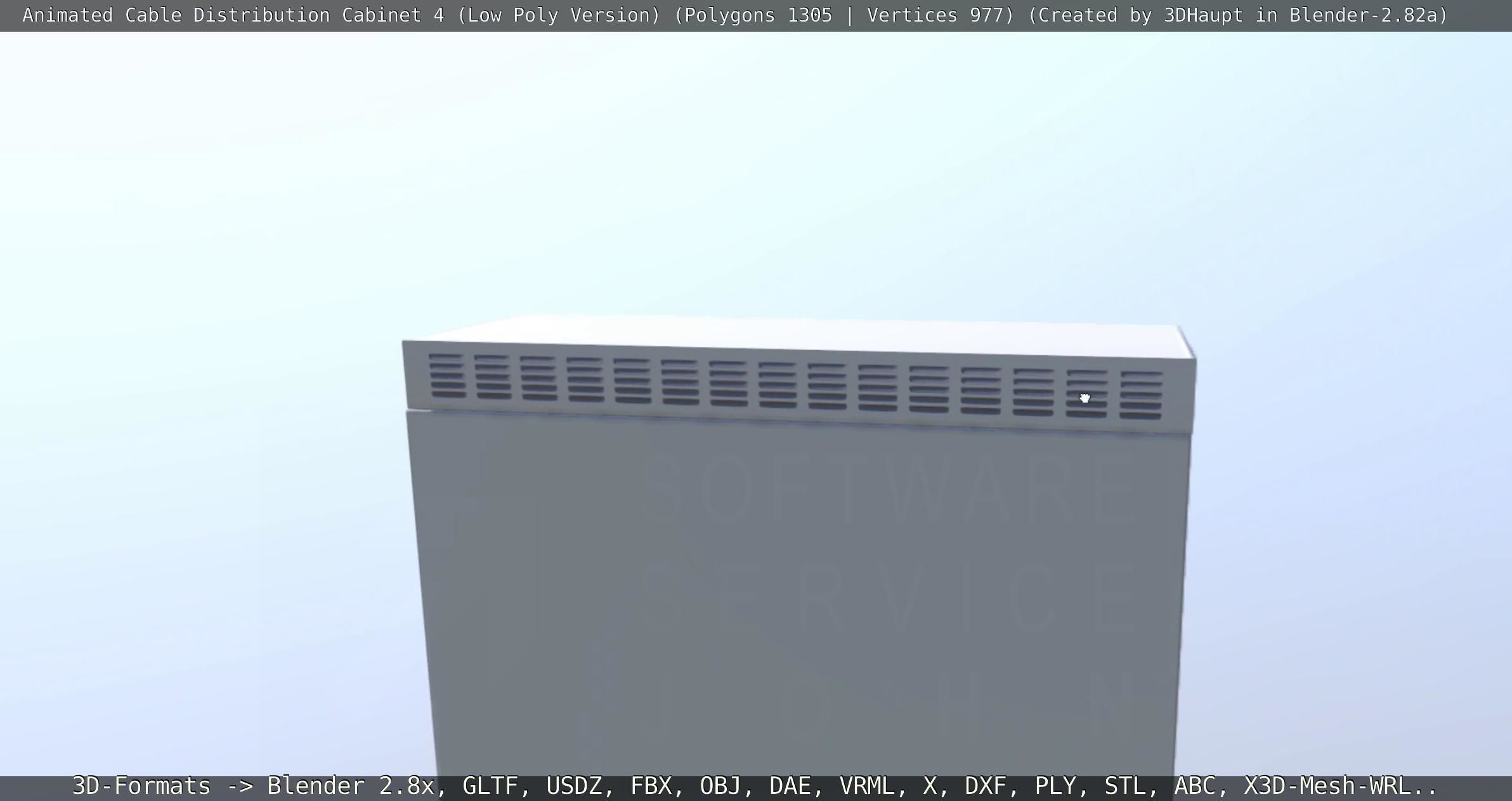 Animated Cable Distribution Cabinet 4 Low-poly 3D model_104