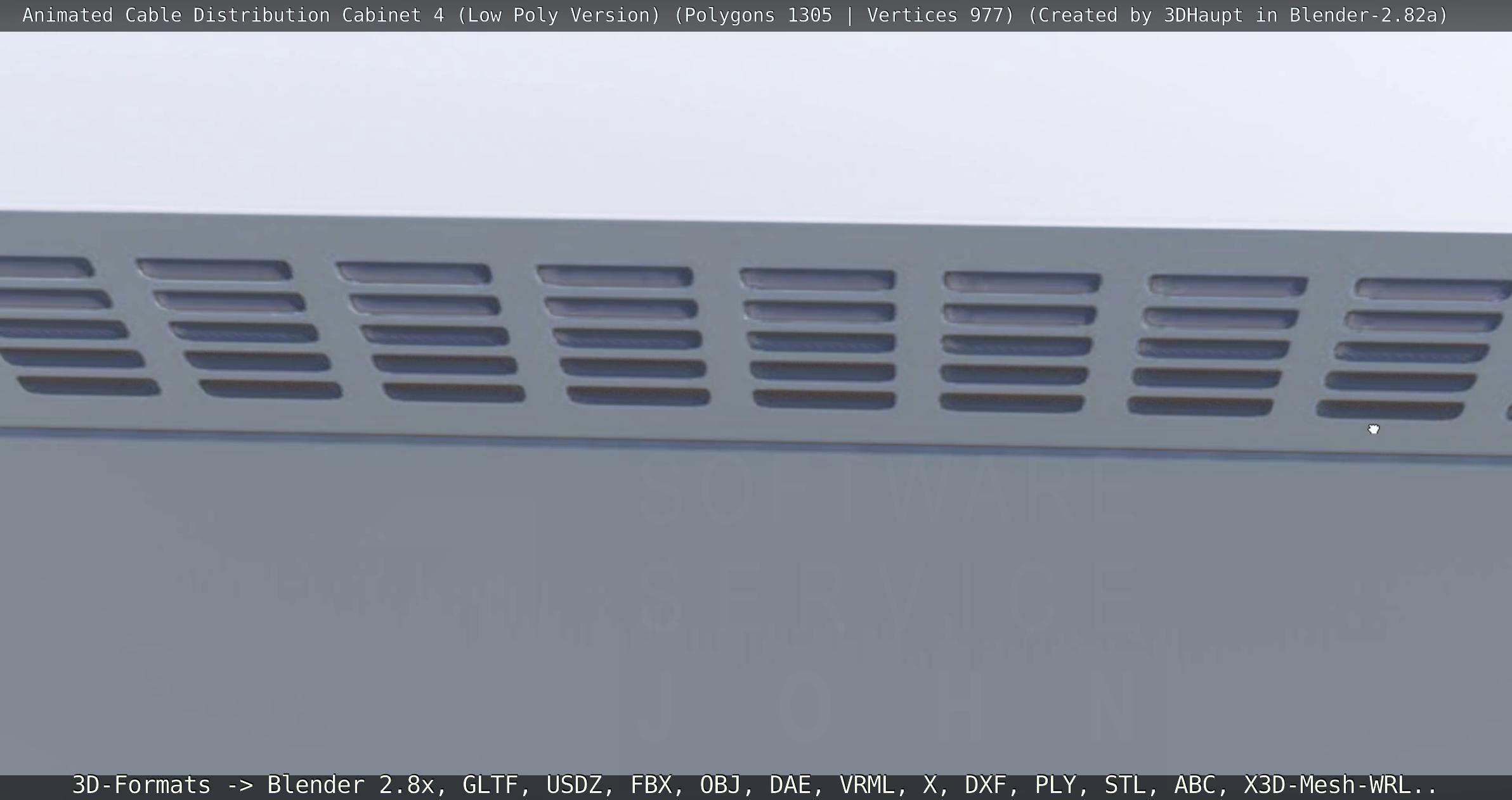 Animated Cable Distribution Cabinet 4 Low-poly 3D model_99