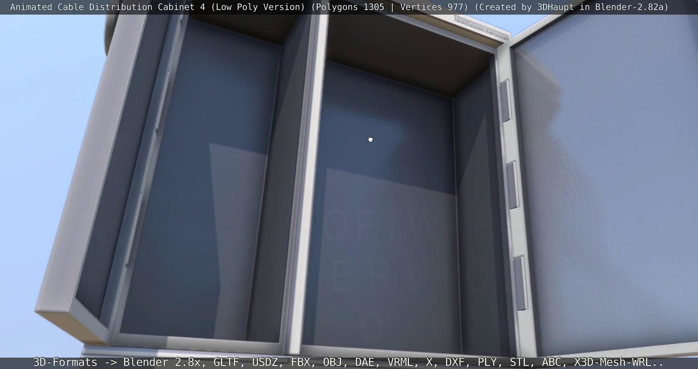 Animated Cable Distribution Cabinet 4 Low-poly 3D model_137