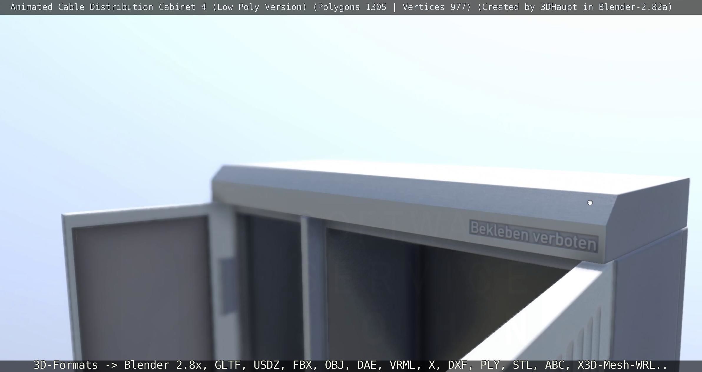 Animated Cable Distribution Cabinet 4 Low-poly 3D model_31