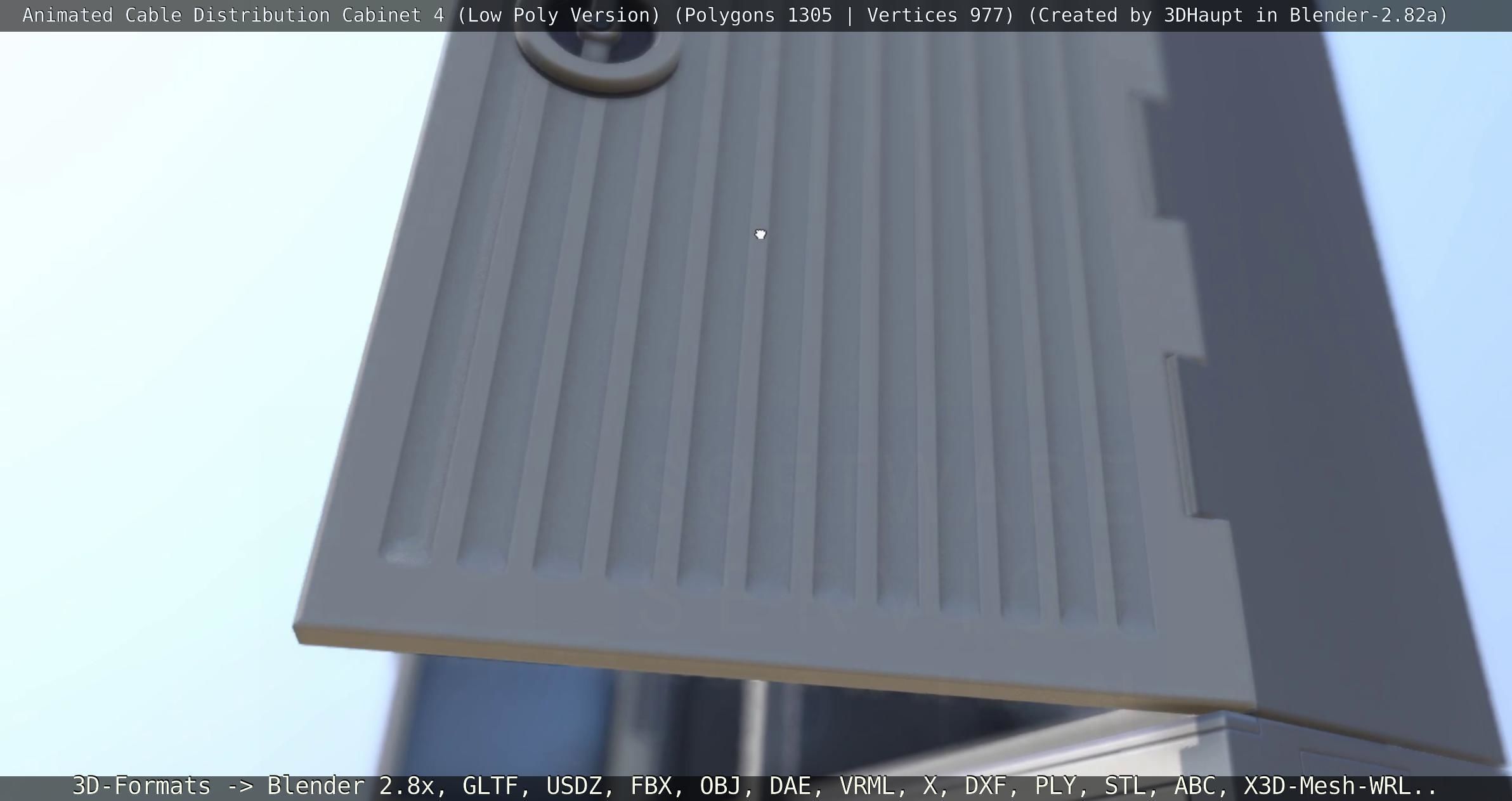 Animated Cable Distribution Cabinet 4 Low-poly 3D model_143