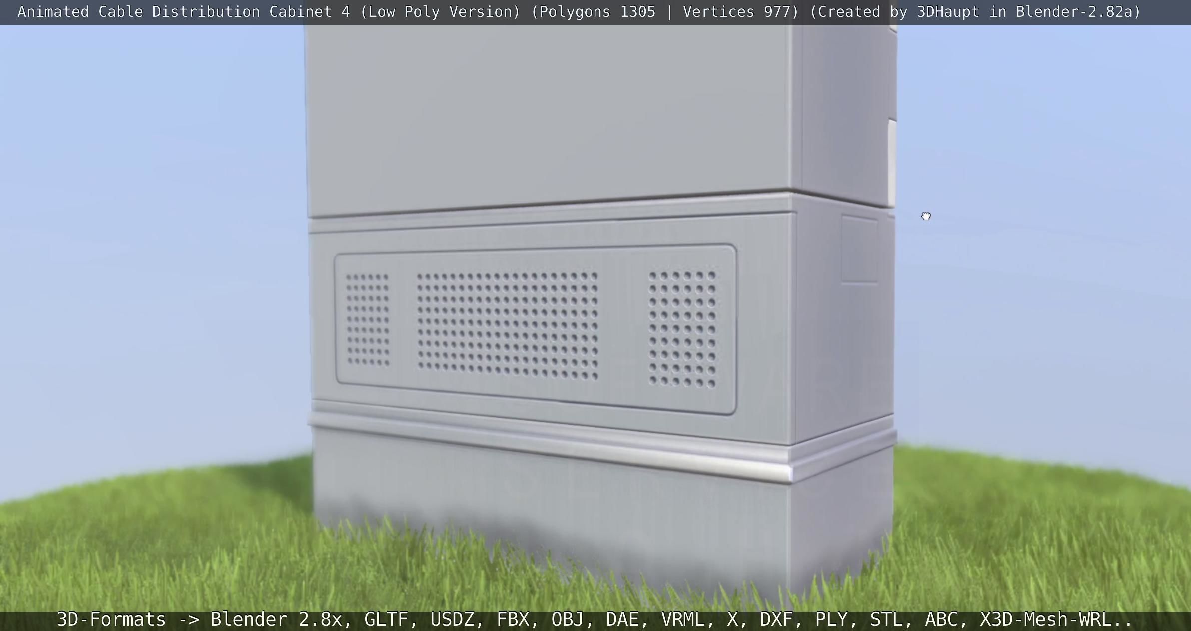 Animated Cable Distribution Cabinet 4 Low-poly 3D model_83