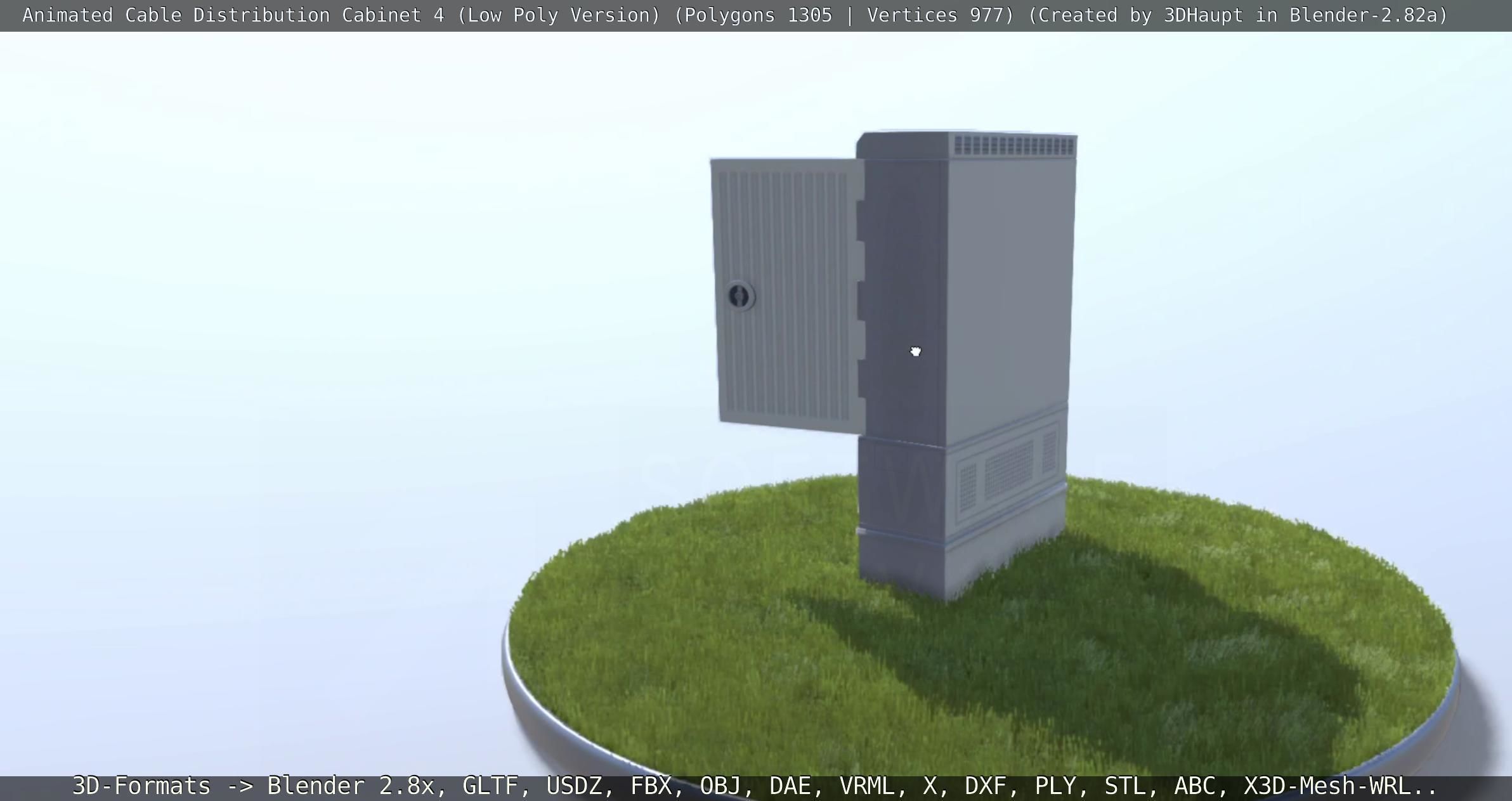 Animated Cable Distribution Cabinet 4 Low-poly 3D model_125
