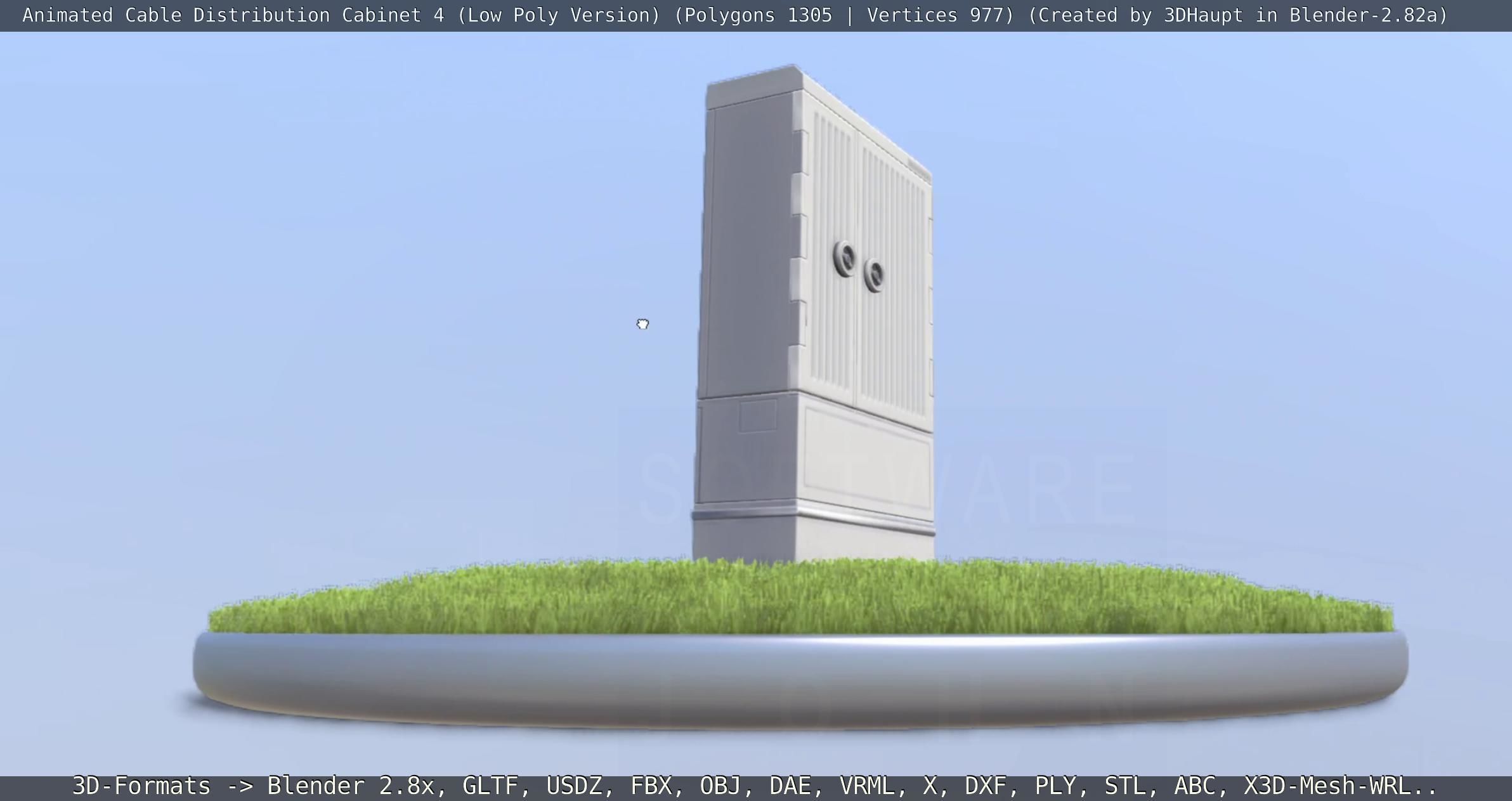 Animated Cable Distribution Cabinet 4 Low-poly 3D model_65