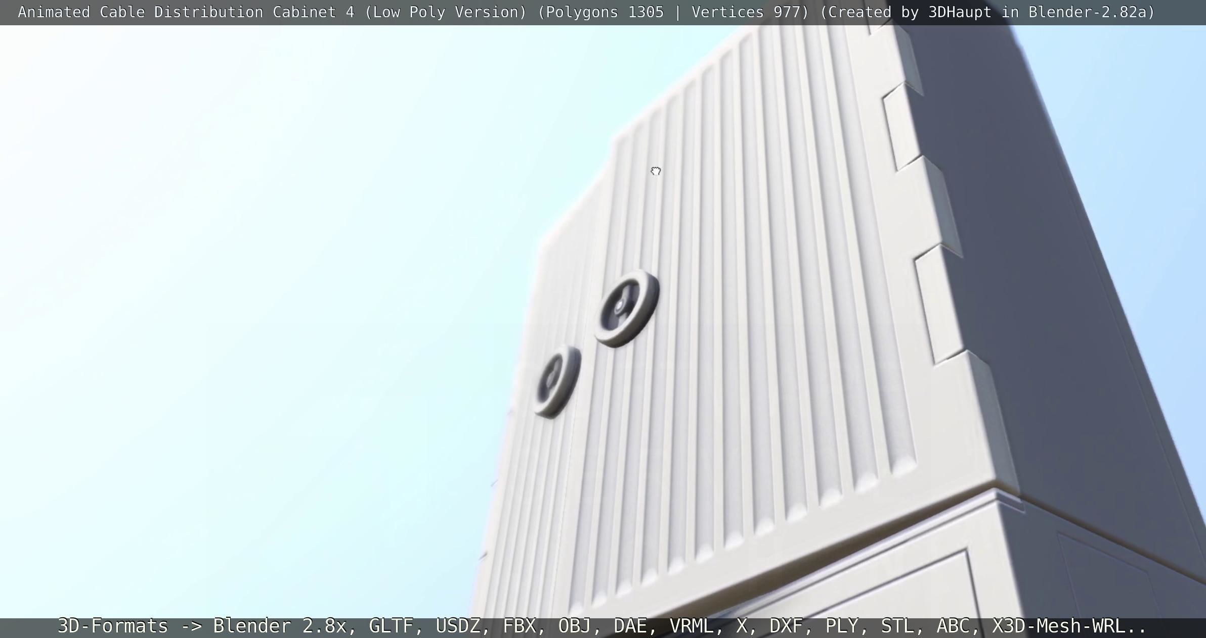 Animated Cable Distribution Cabinet 4 Low-poly 3D model_60