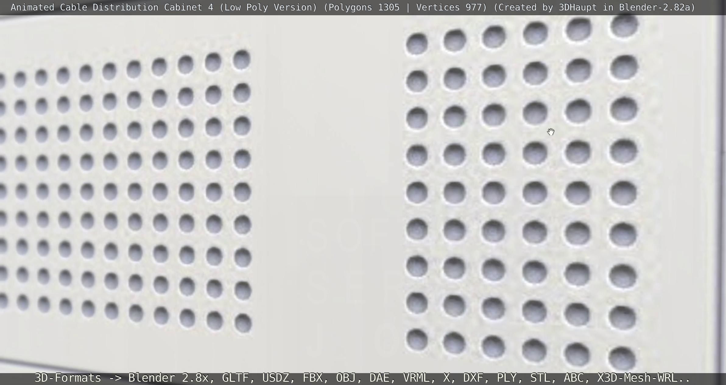 Animated Cable Distribution Cabinet 4 Low-poly 3D model_86