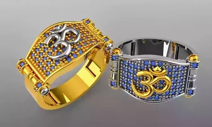 OM RING 3D PRINT MODEL