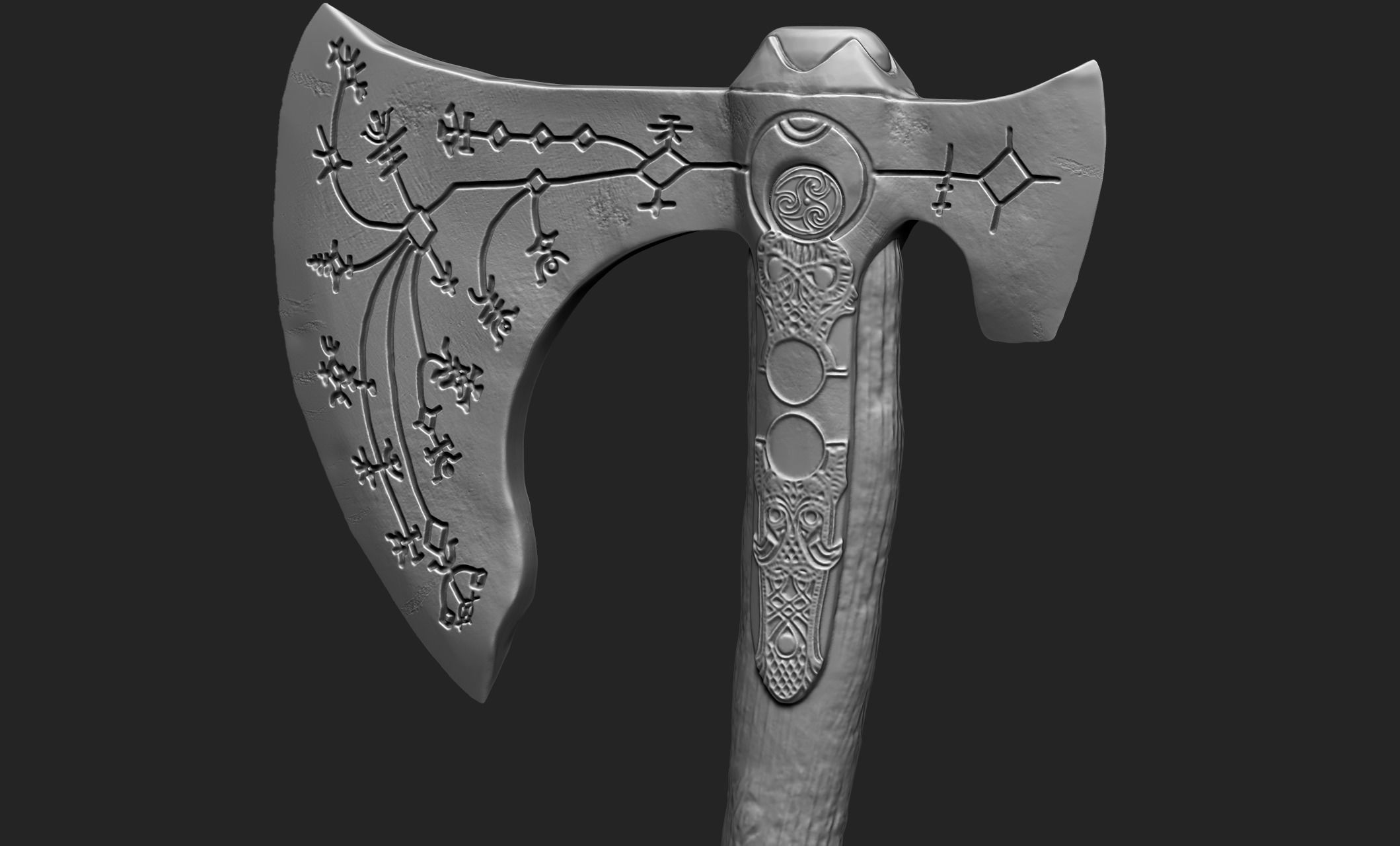 Leviathan axe- 3D Print- God of War-Kratos 3D print model_5
