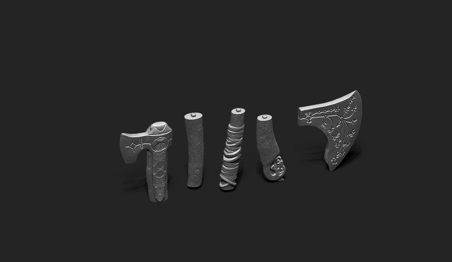 Leviathan axe- 3D Print- God of War-Kratos 3D print model_3