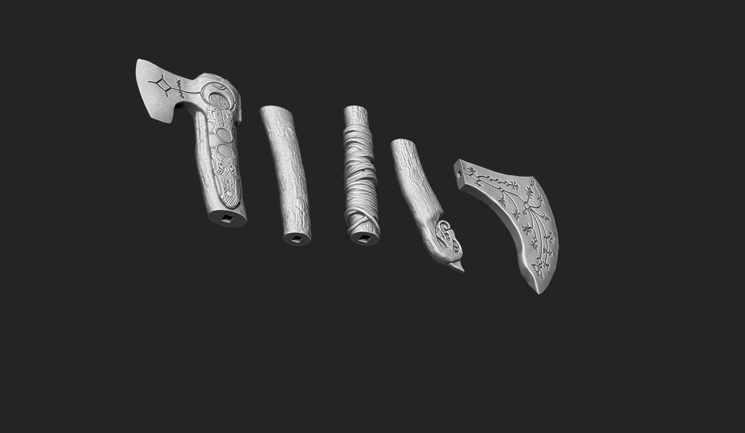 Leviathan axe- 3D Print- God of War-Kratos 3D print model_6