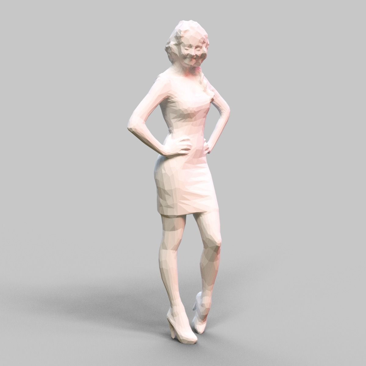 Girl Posing 3D print model_4