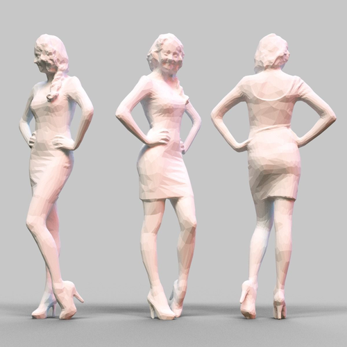 Girl Posing 3D print model
