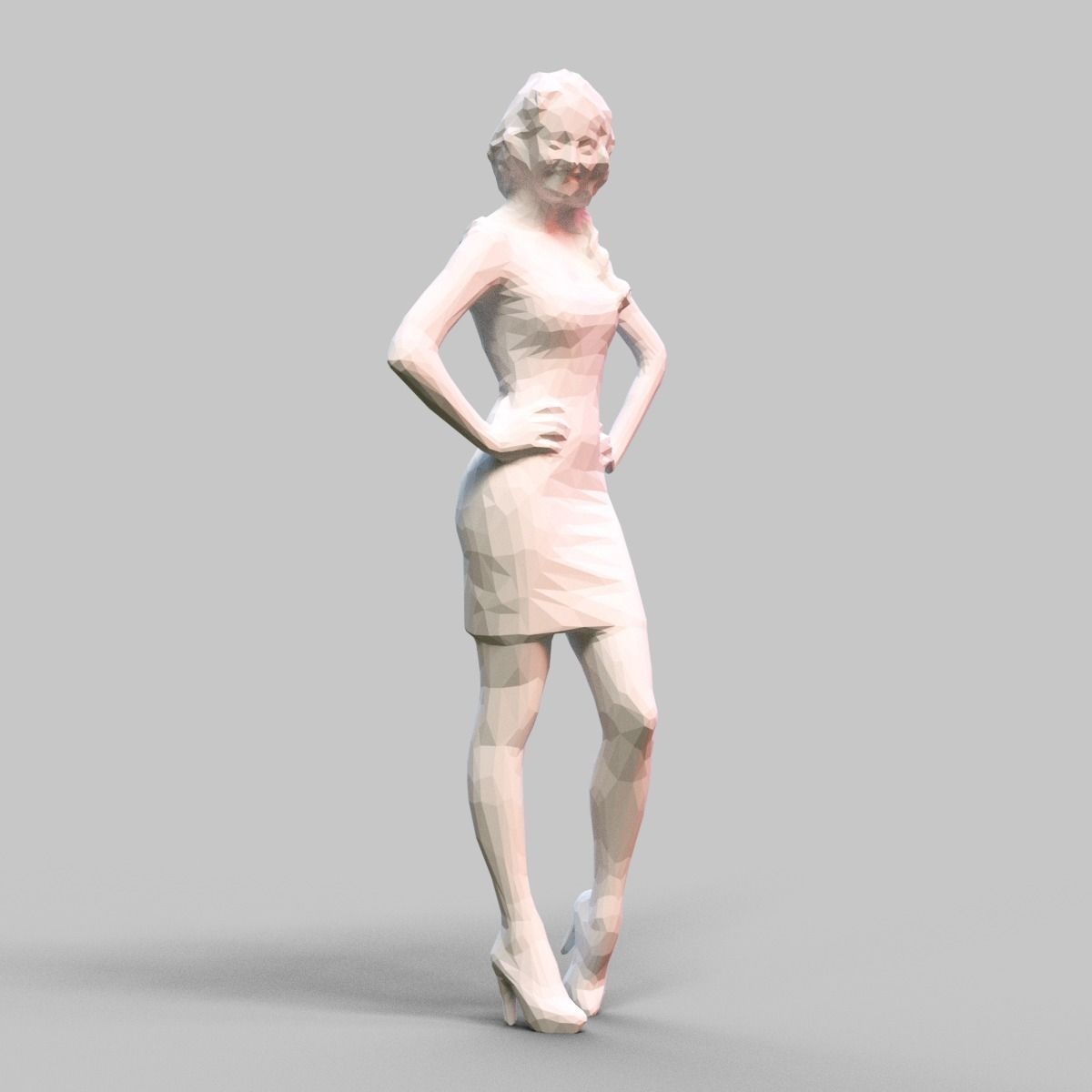Girl Posing 3D print model_1