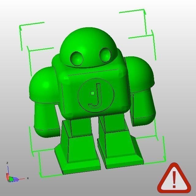 J Robot toy Free 3D print model_3